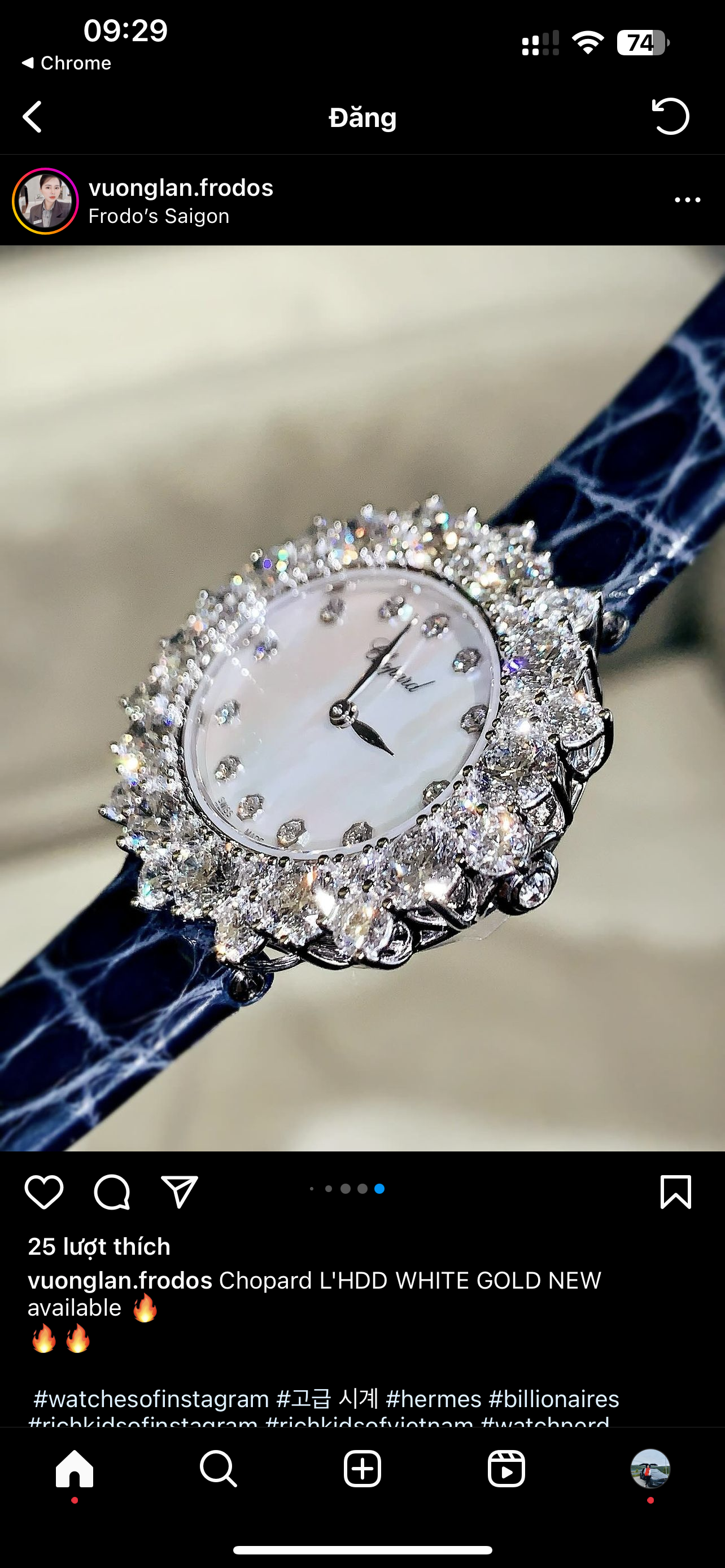 Đồng Hồ Chopard L’Heure Du Diamant Oval Medium Size 36mm