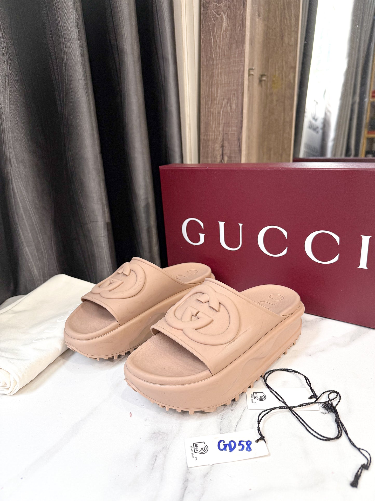 Dép Gucci Bánh Mì Used GD58