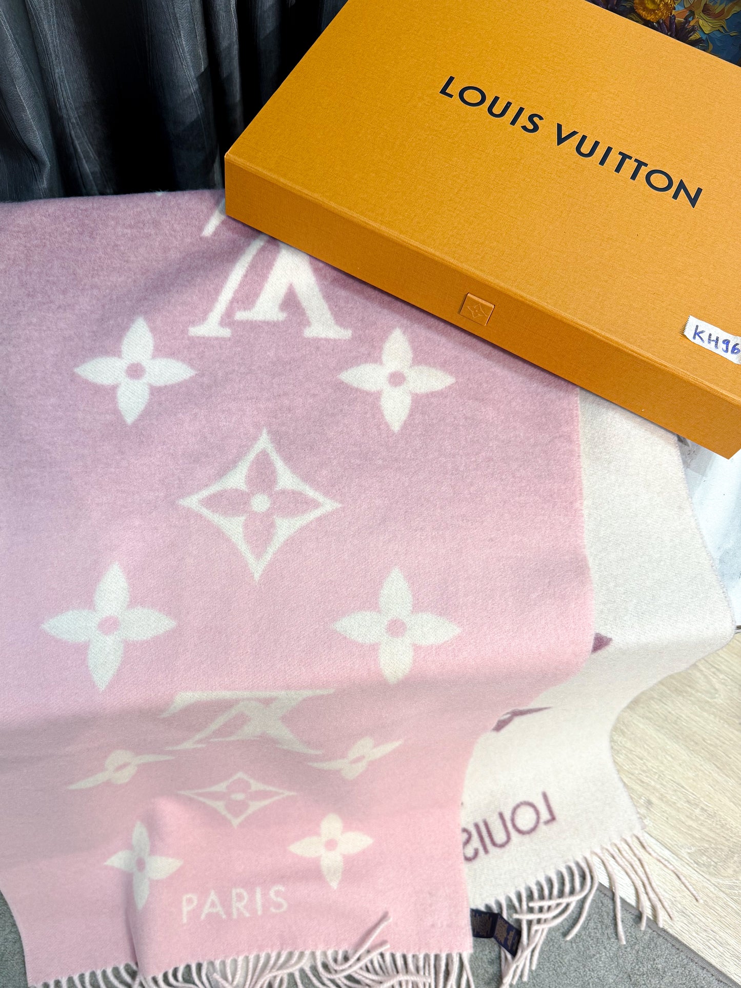 Khăn LV Cashmere Pink New KH96 6/1