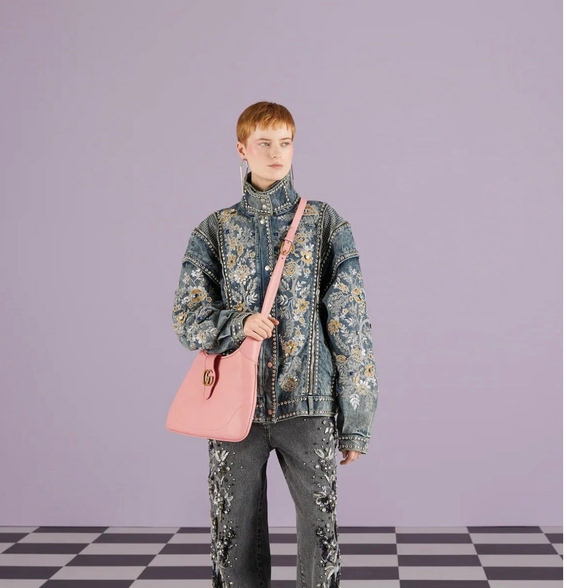 A A Gucci Jackie Hồng New