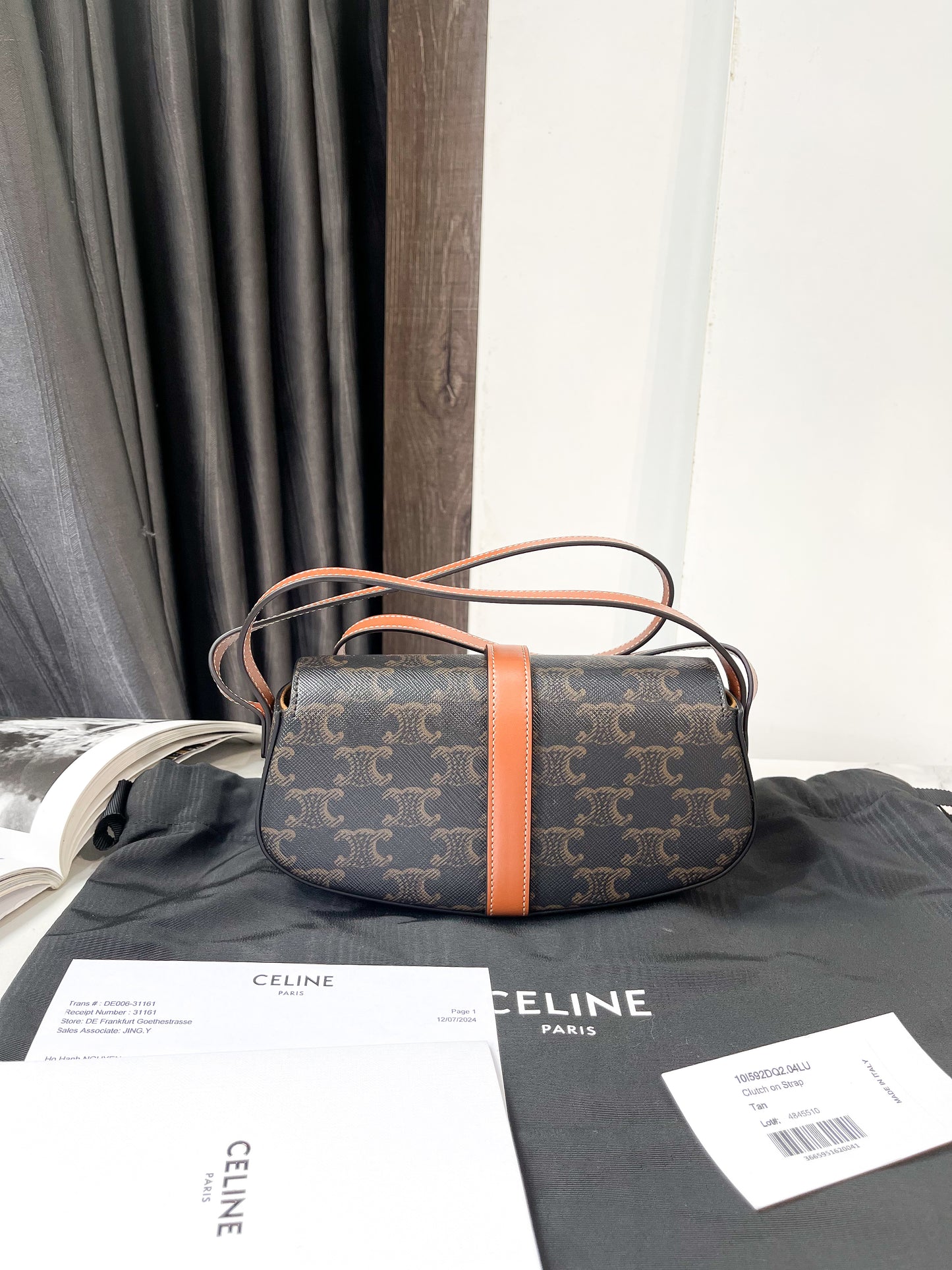 A Celine Clutch On Strap New