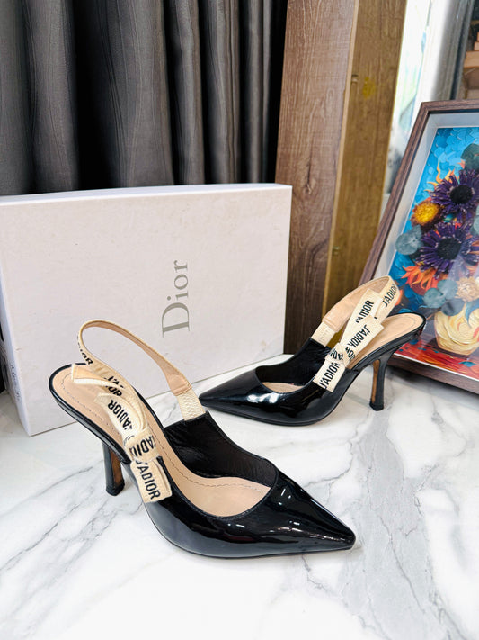 Slingback Dior Đen Size 34.5D