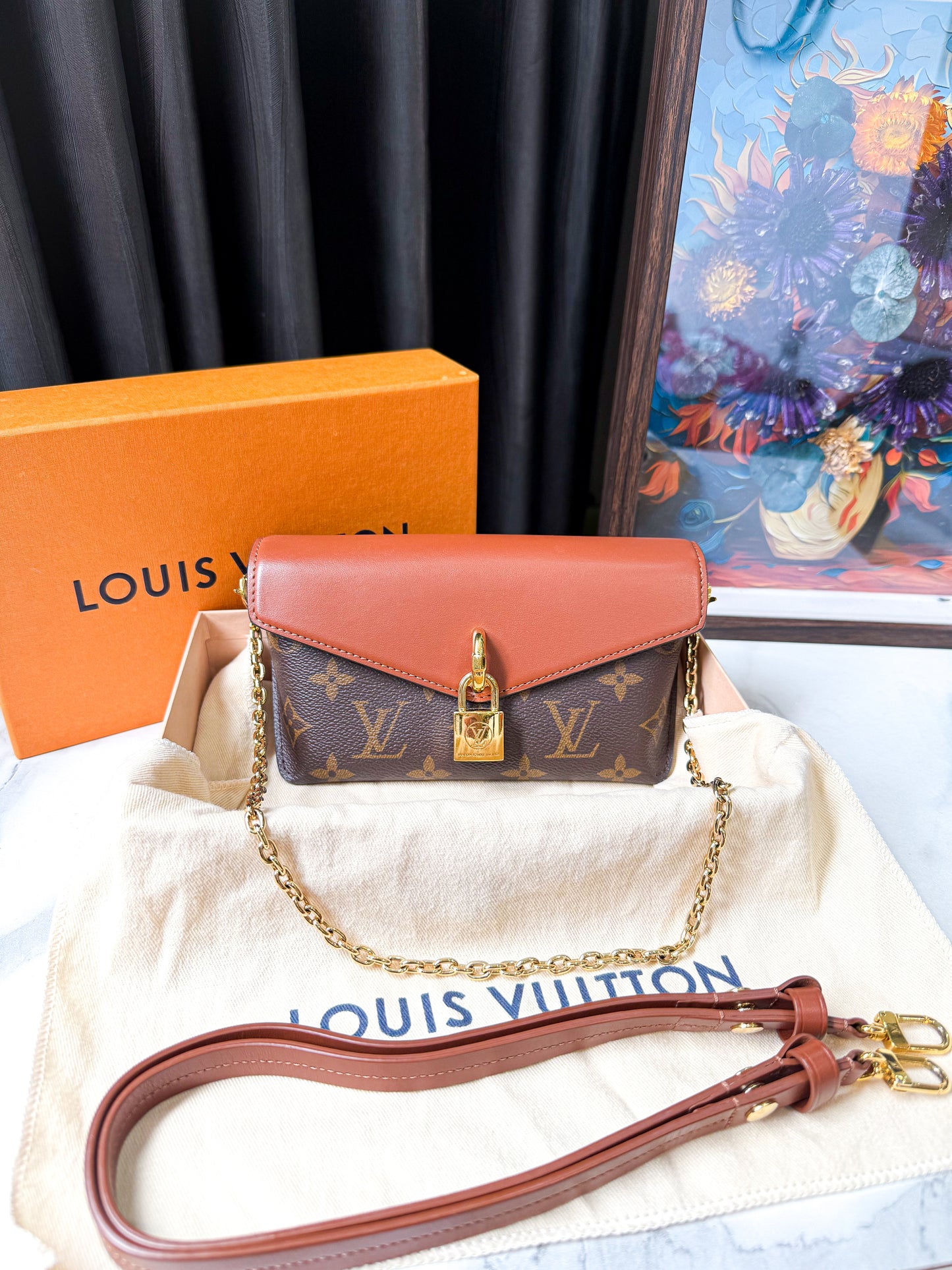 A A LV Padlock On Strap