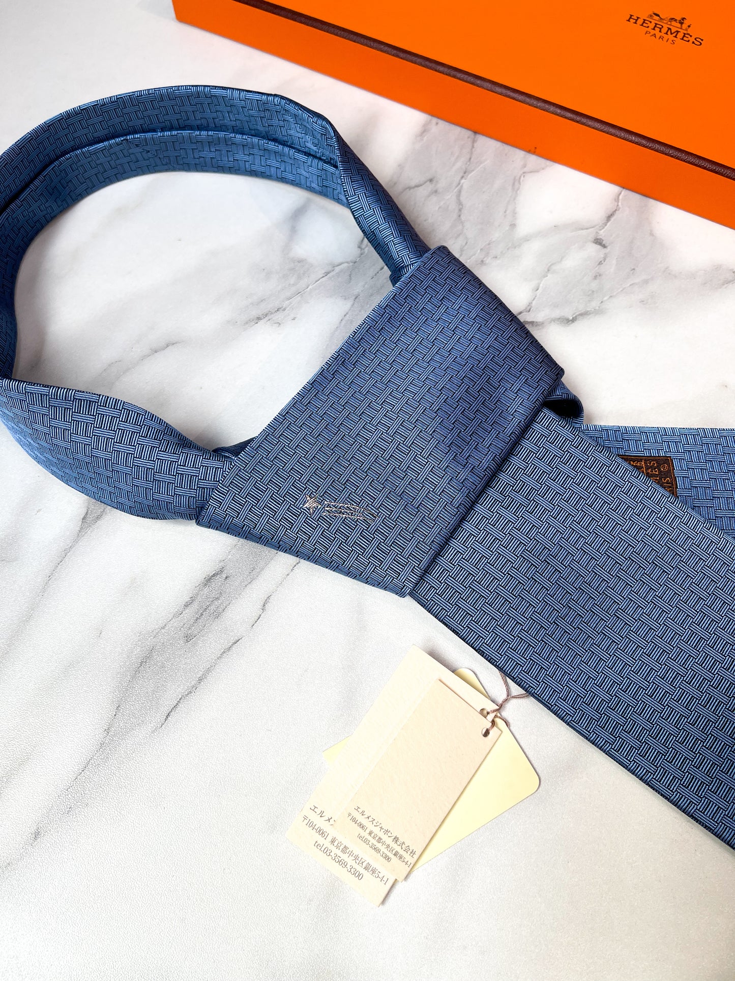 Cà Vạt Hermes Xanh New