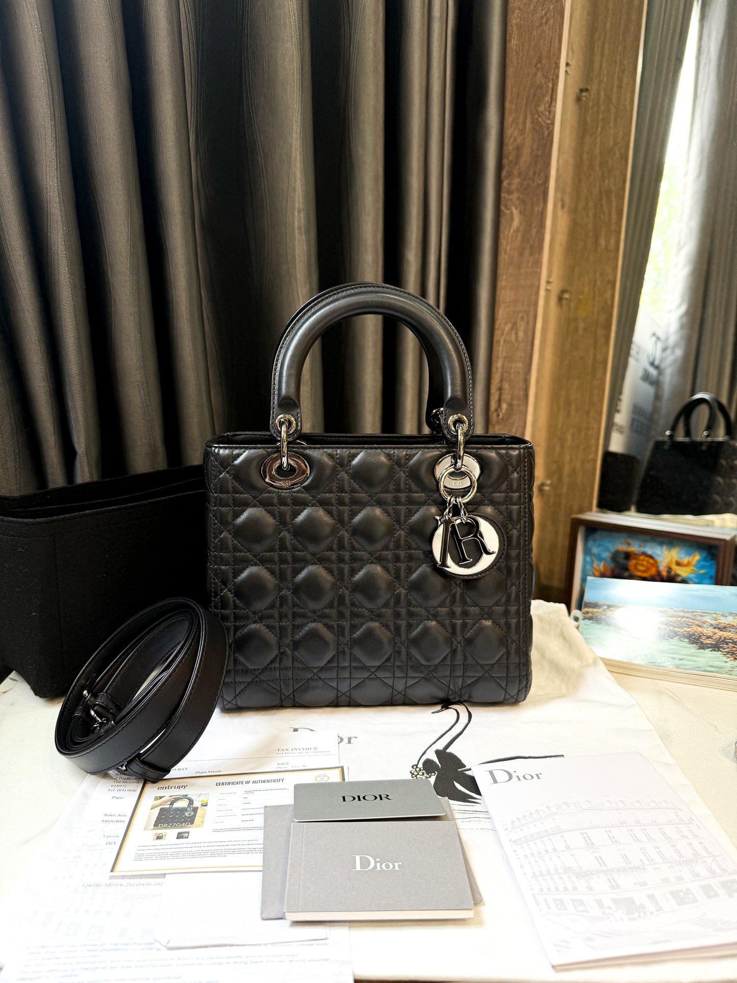 A A Dior Lady Size M Đen