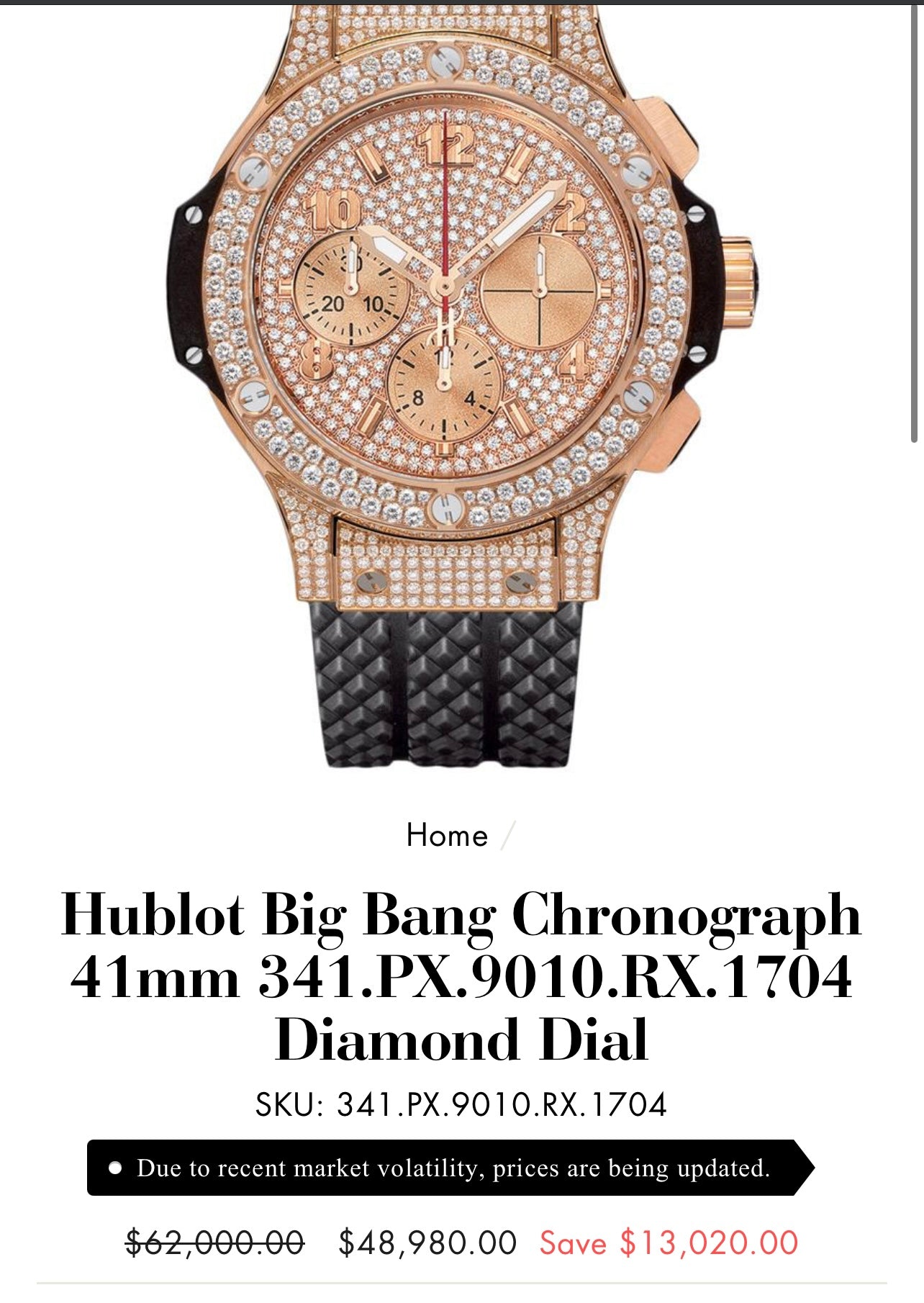 Đồng Hồ Hublot Bigbang Chronograph 41mm Gold Full Diamond