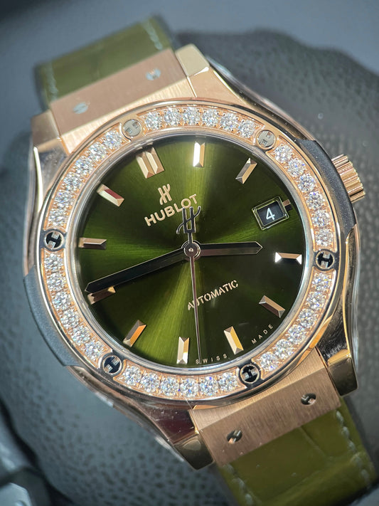 Đồng Hồ Hublot Classic Fusion KingGold Green size 38mm