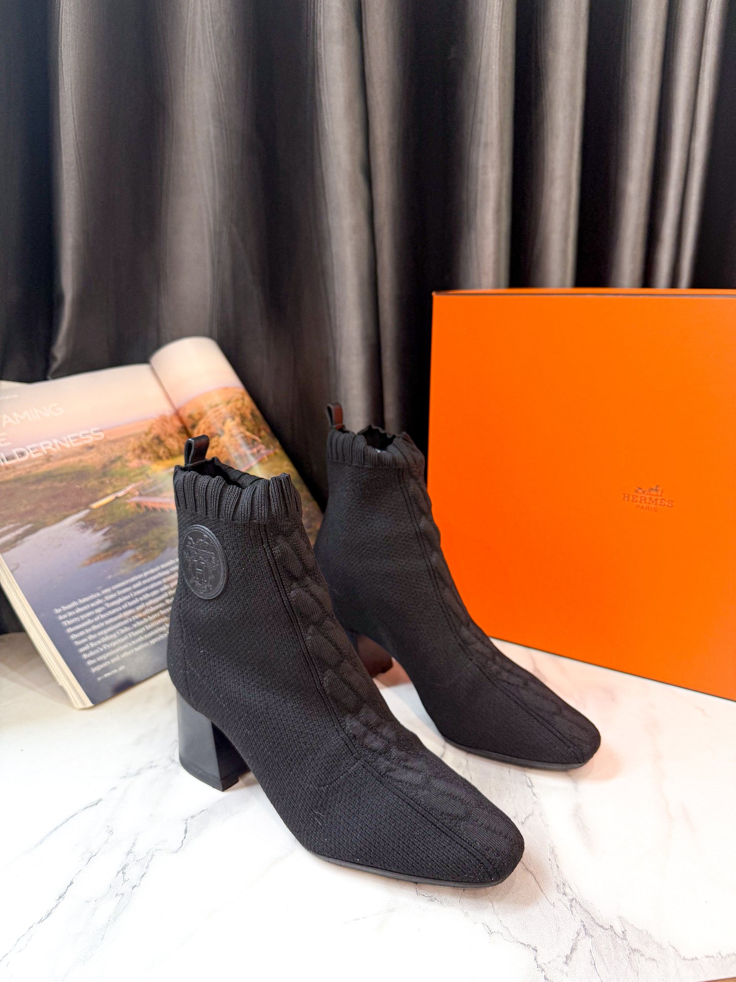 Boot Hermes Len Đen Size 35.5