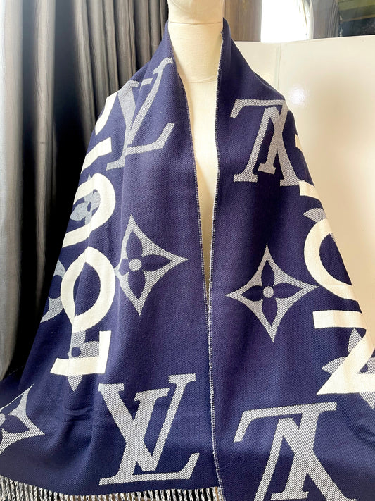 Khăn LV Xanh Len + Cashmere