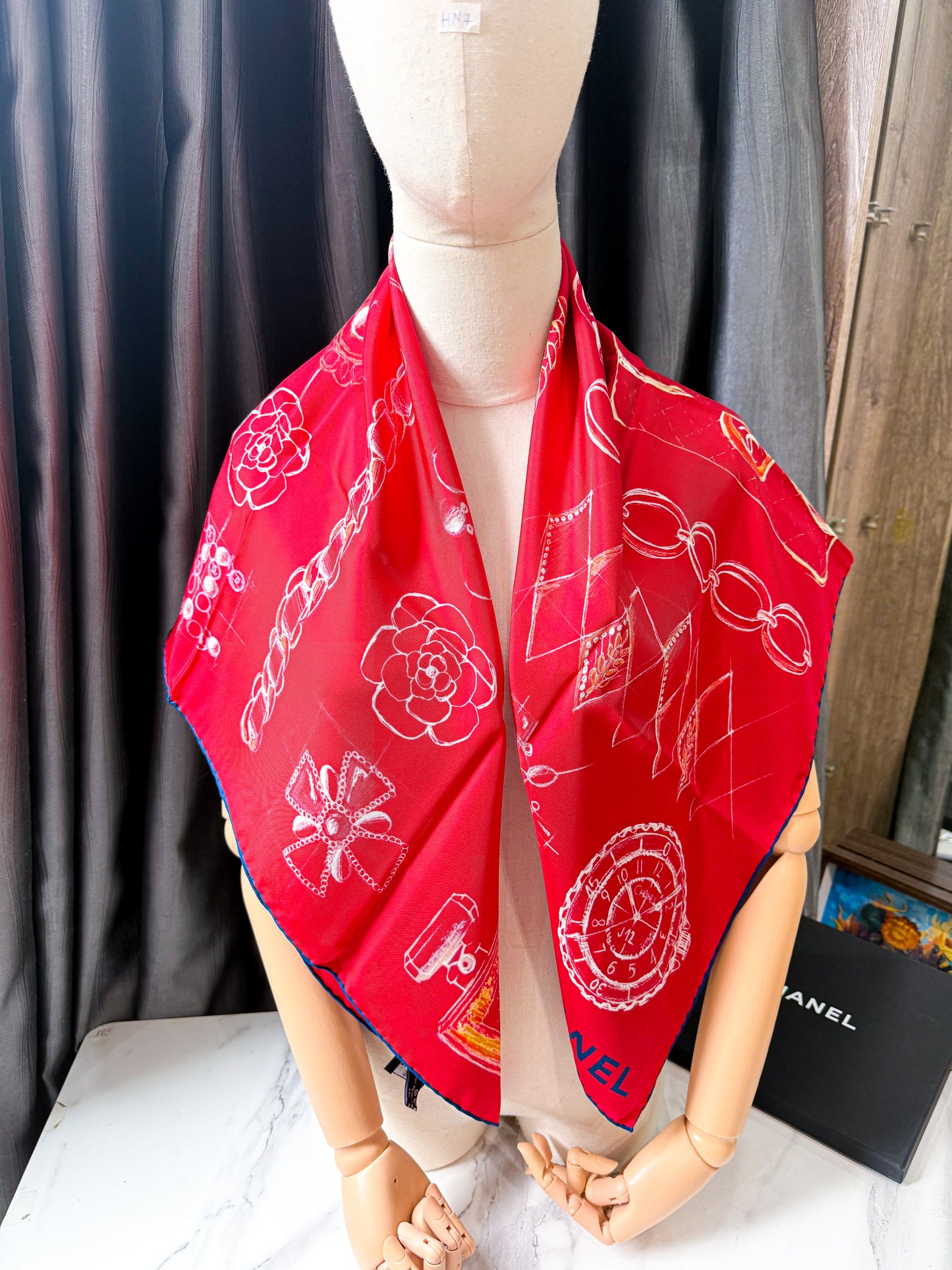 Khăn Lụa Chanel New Khổ 90x90 HN7 25/10