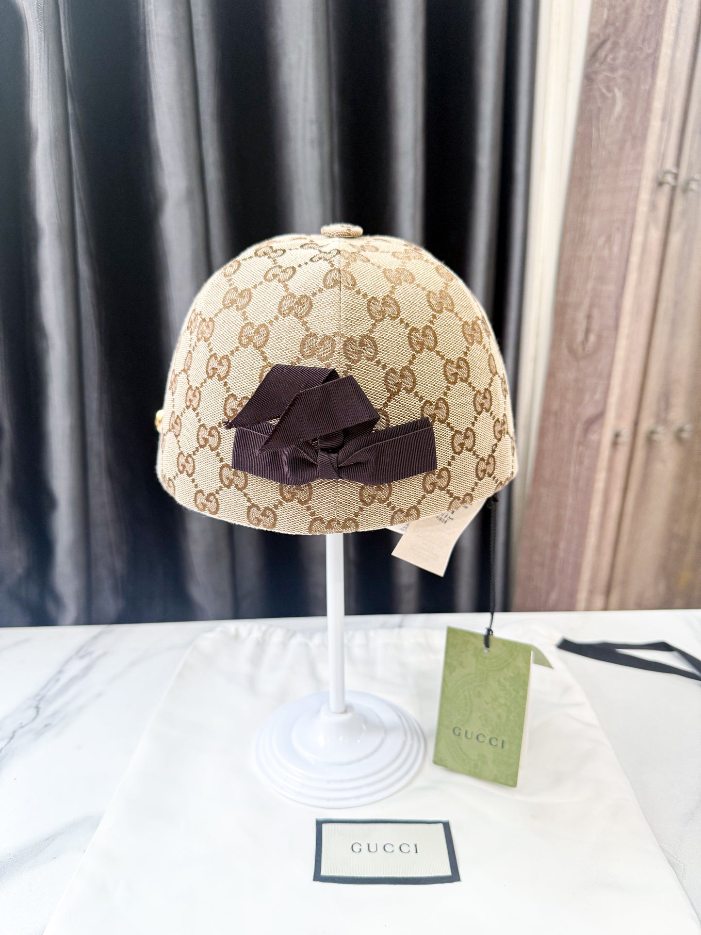 Mũ Lưỡi Trai Gucci Nơ Size L New