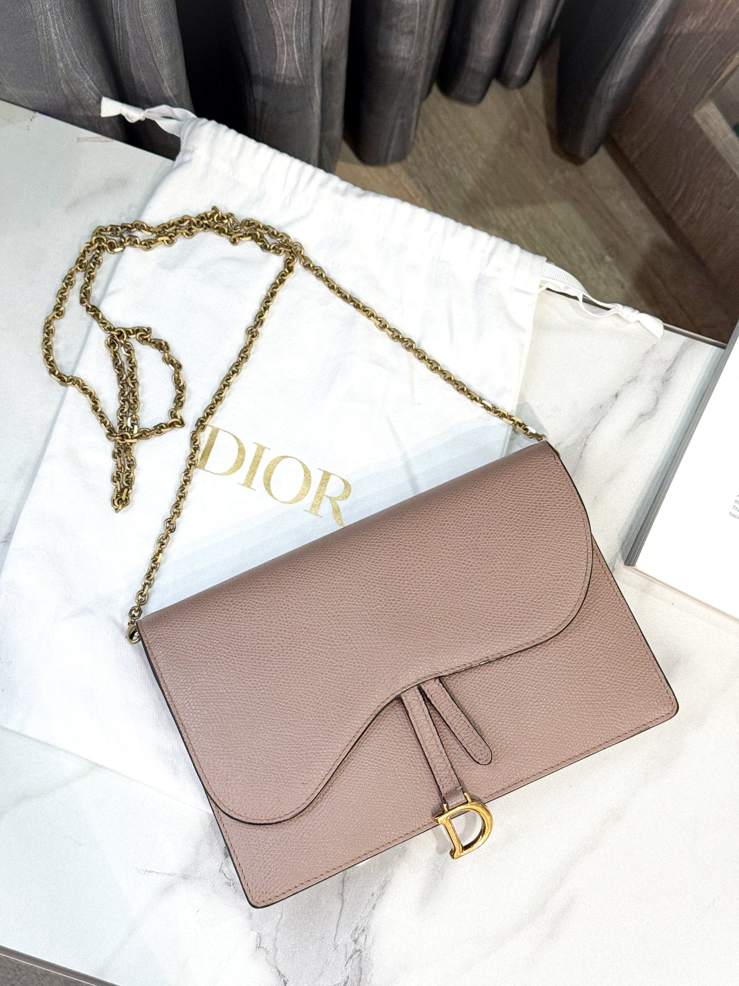 A A Pouch Dior Saddle Pink