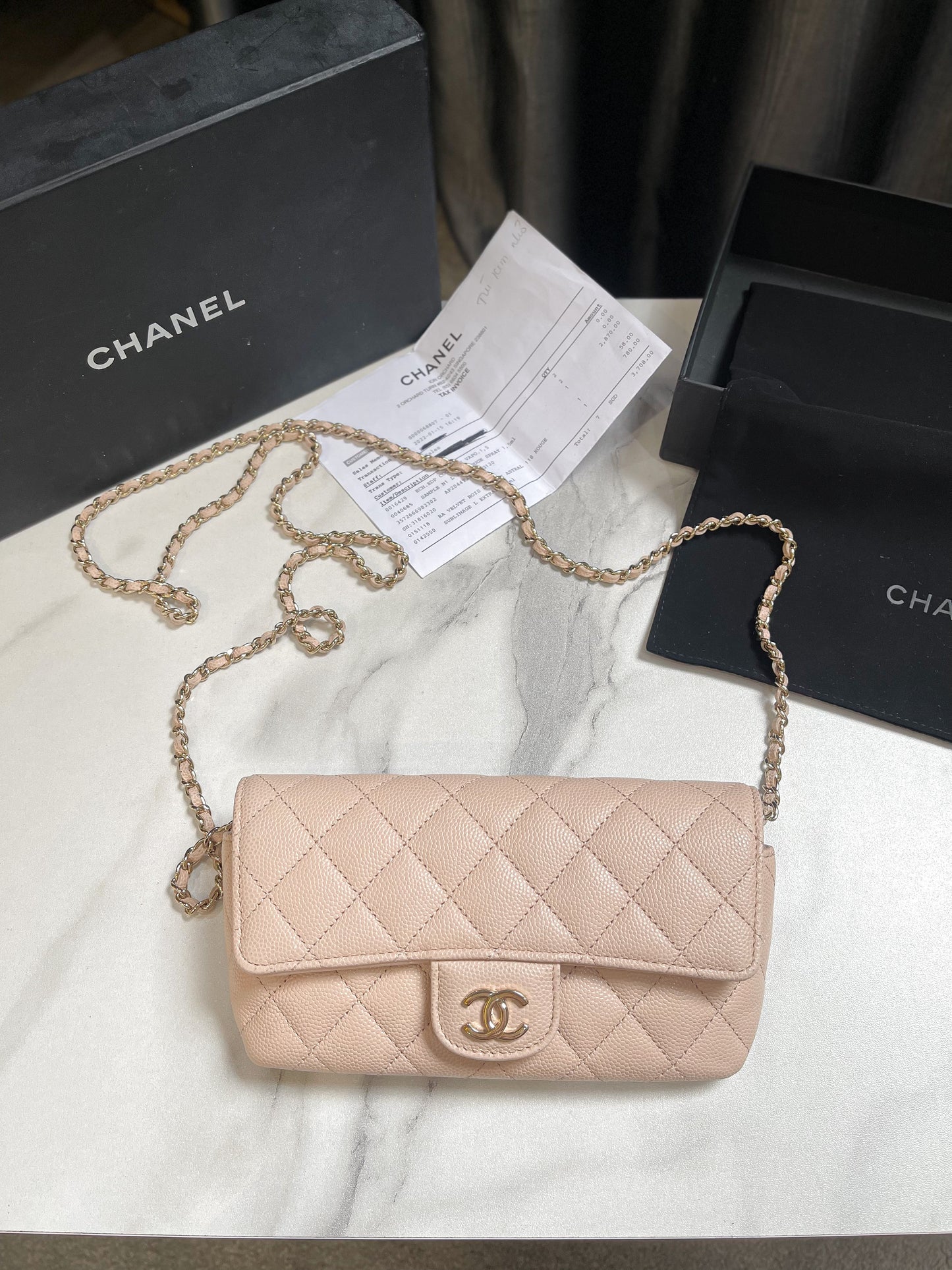 Chanel Crossbody Bag Caviar Begie