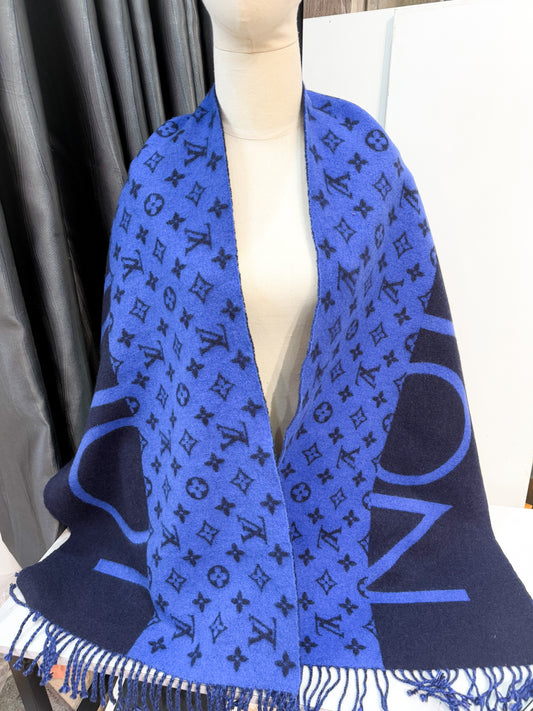 Khăn LV Cashmere Xanh