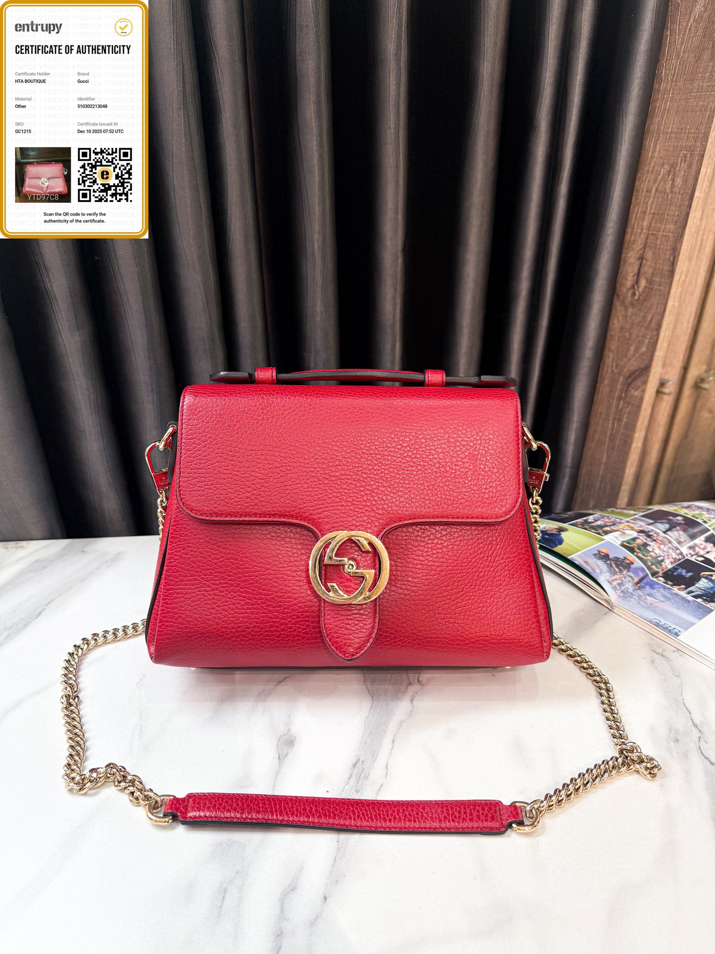 A A Gucci Interlocking Đỏ