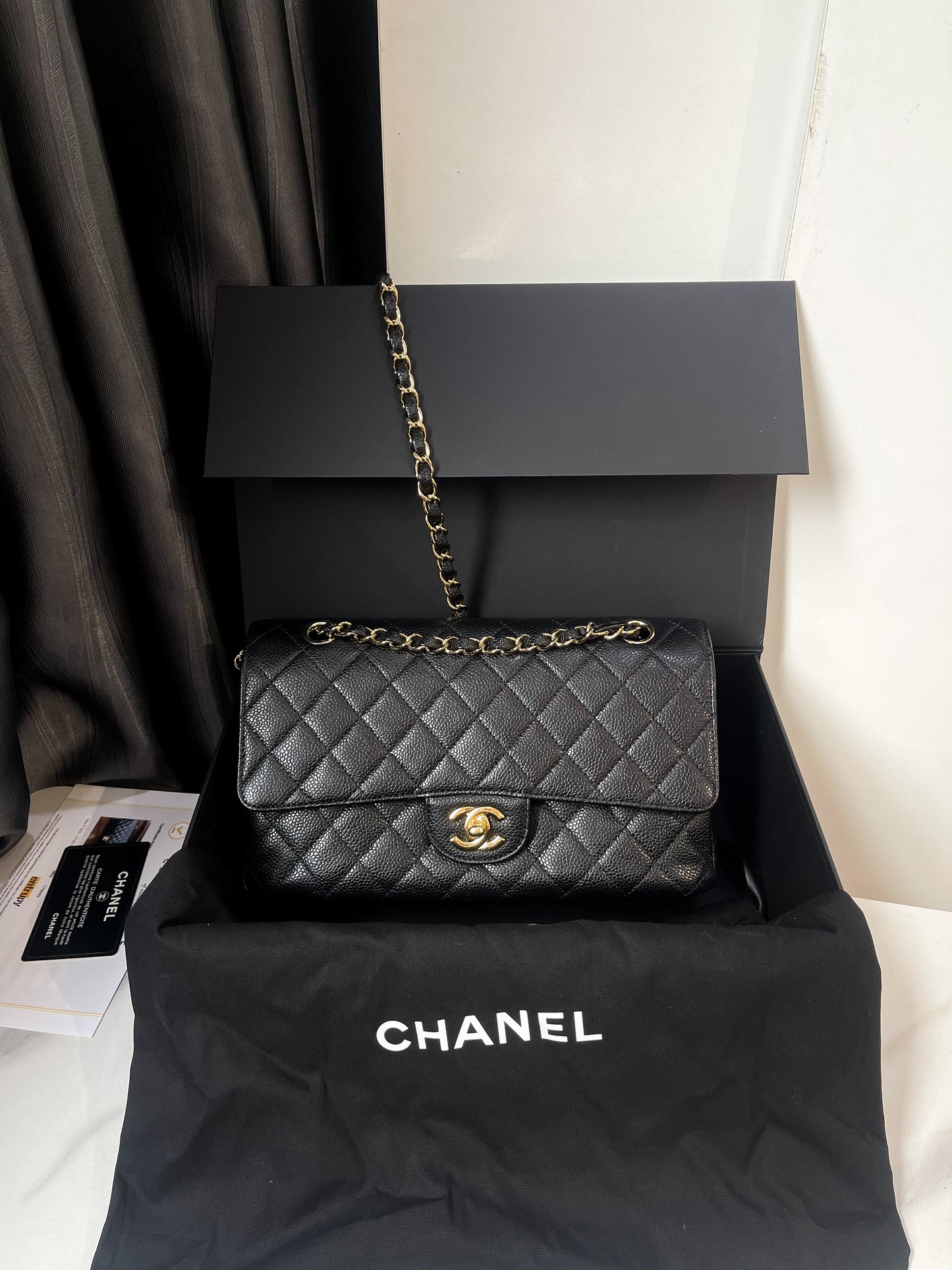 A A Chanel Classic M Caviar