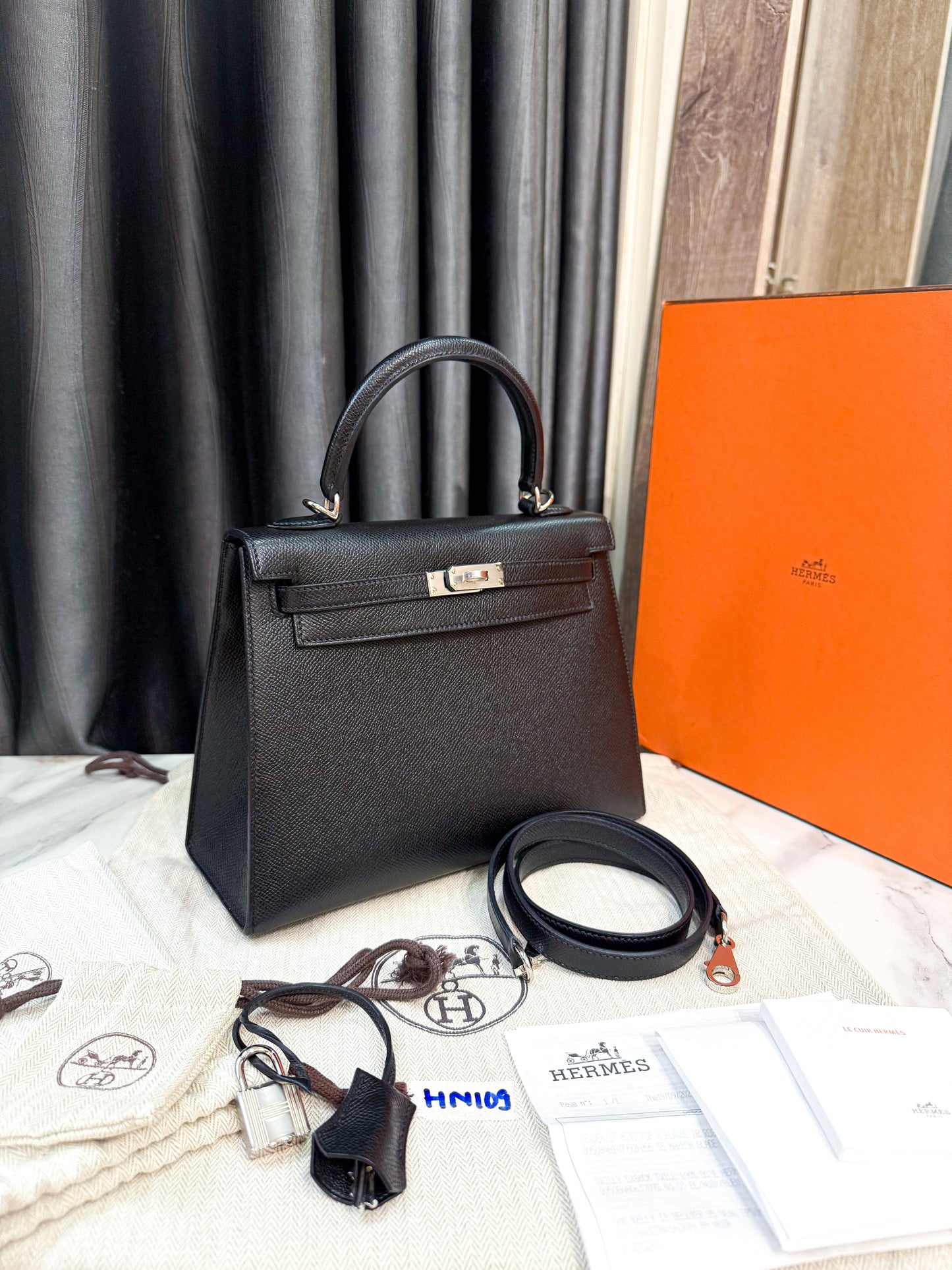 A A A Hermes Kelly K25 Stamp B HN109