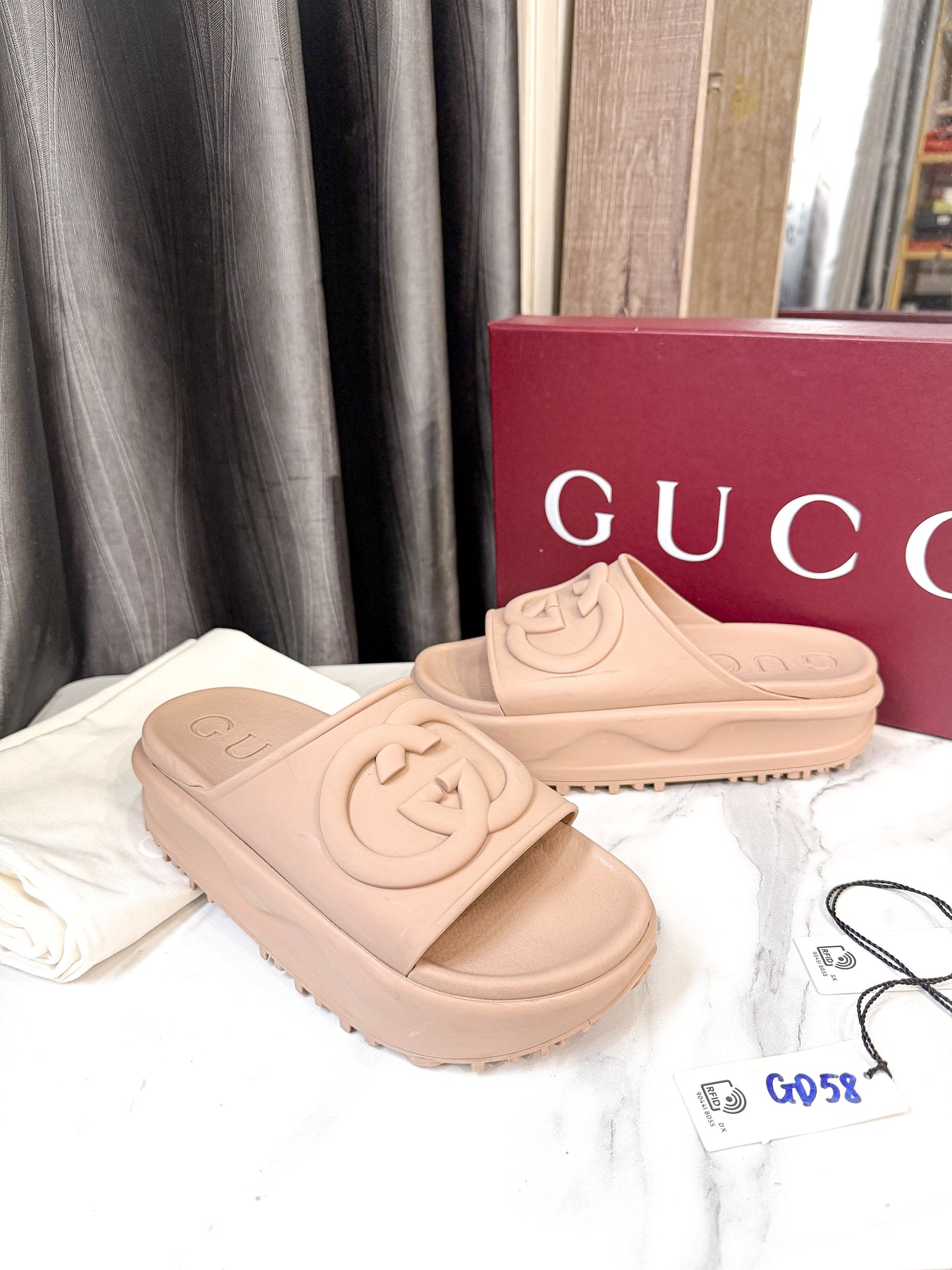 Dép Gucci Bánh Mì Used GD58