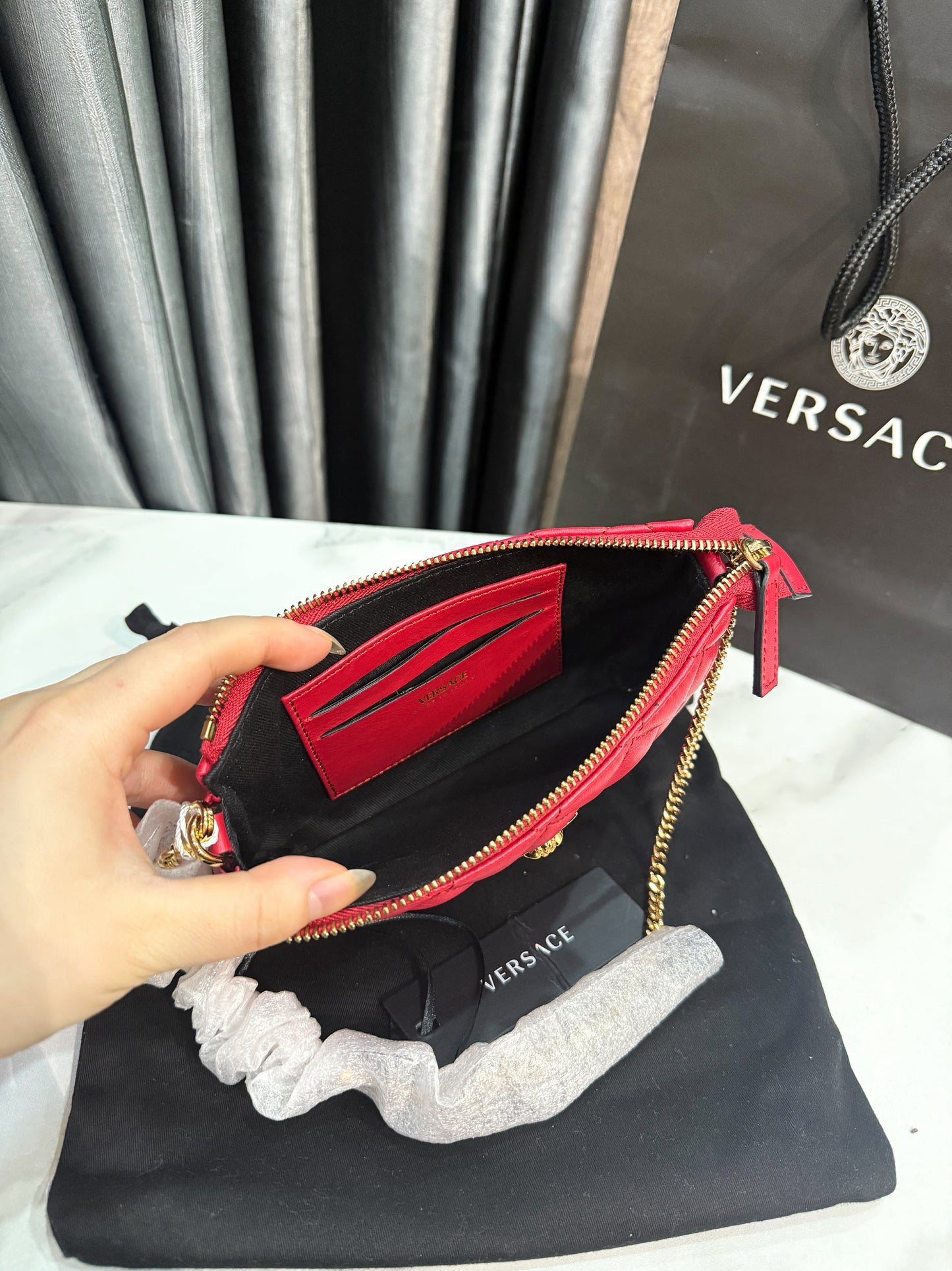 A A Pochette Versace Đỏ New