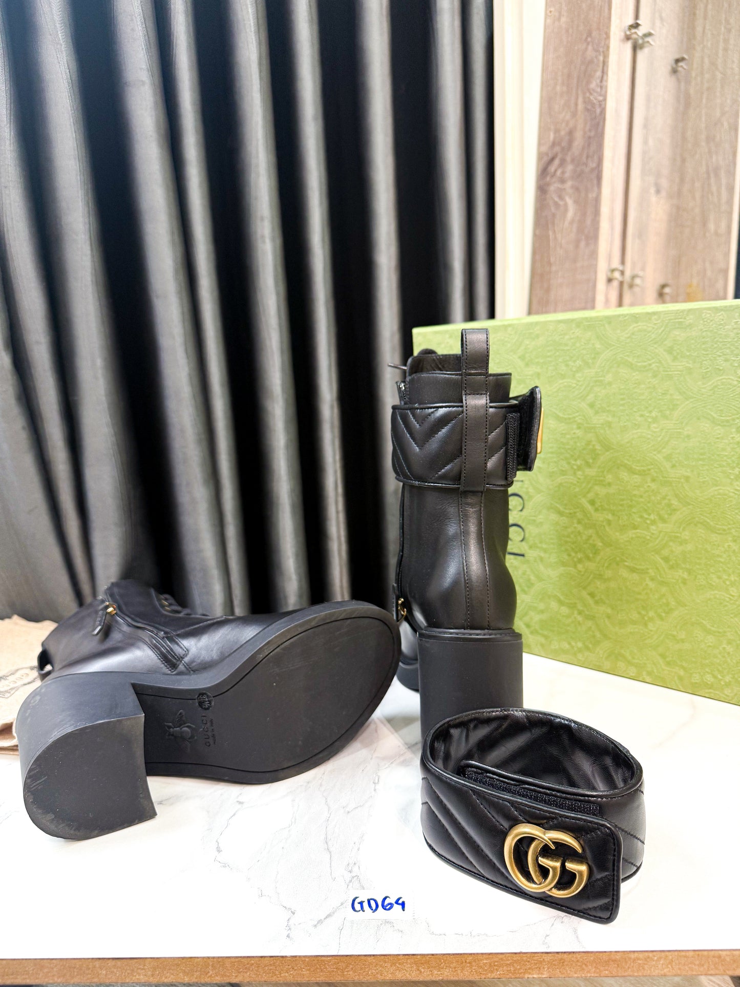 Boot Gucci Đen Size 37.5 GD64