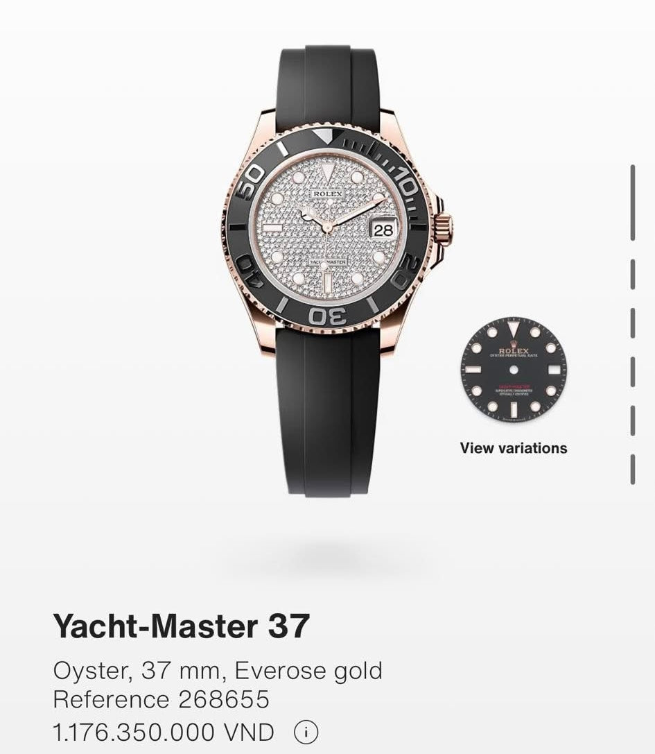 Đồng Hồ Rolex Yacht-Master 268655 size 37mm