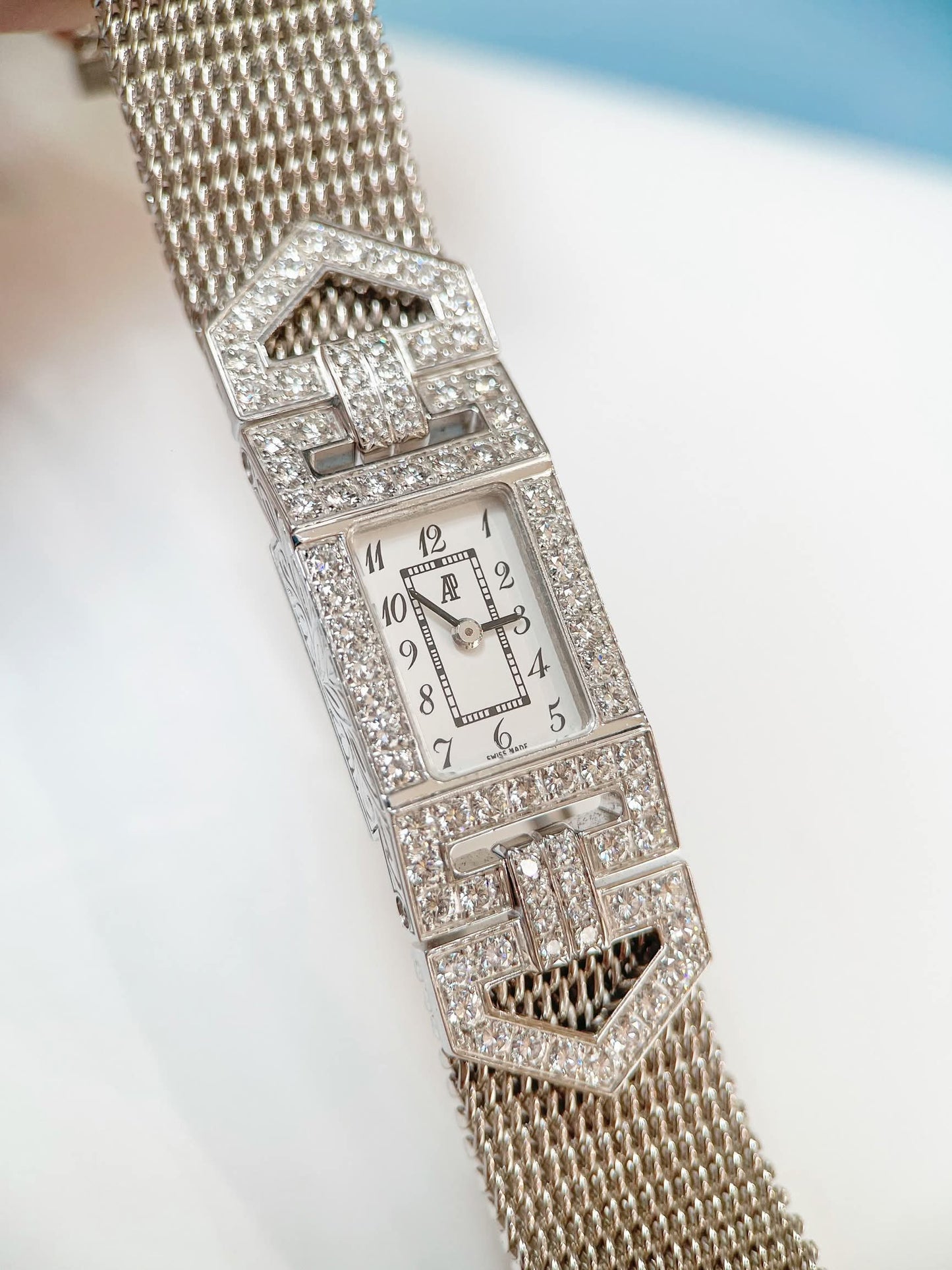 Đồng Hồ Audemars Piguet Charleston White Gold Diamonds Zin