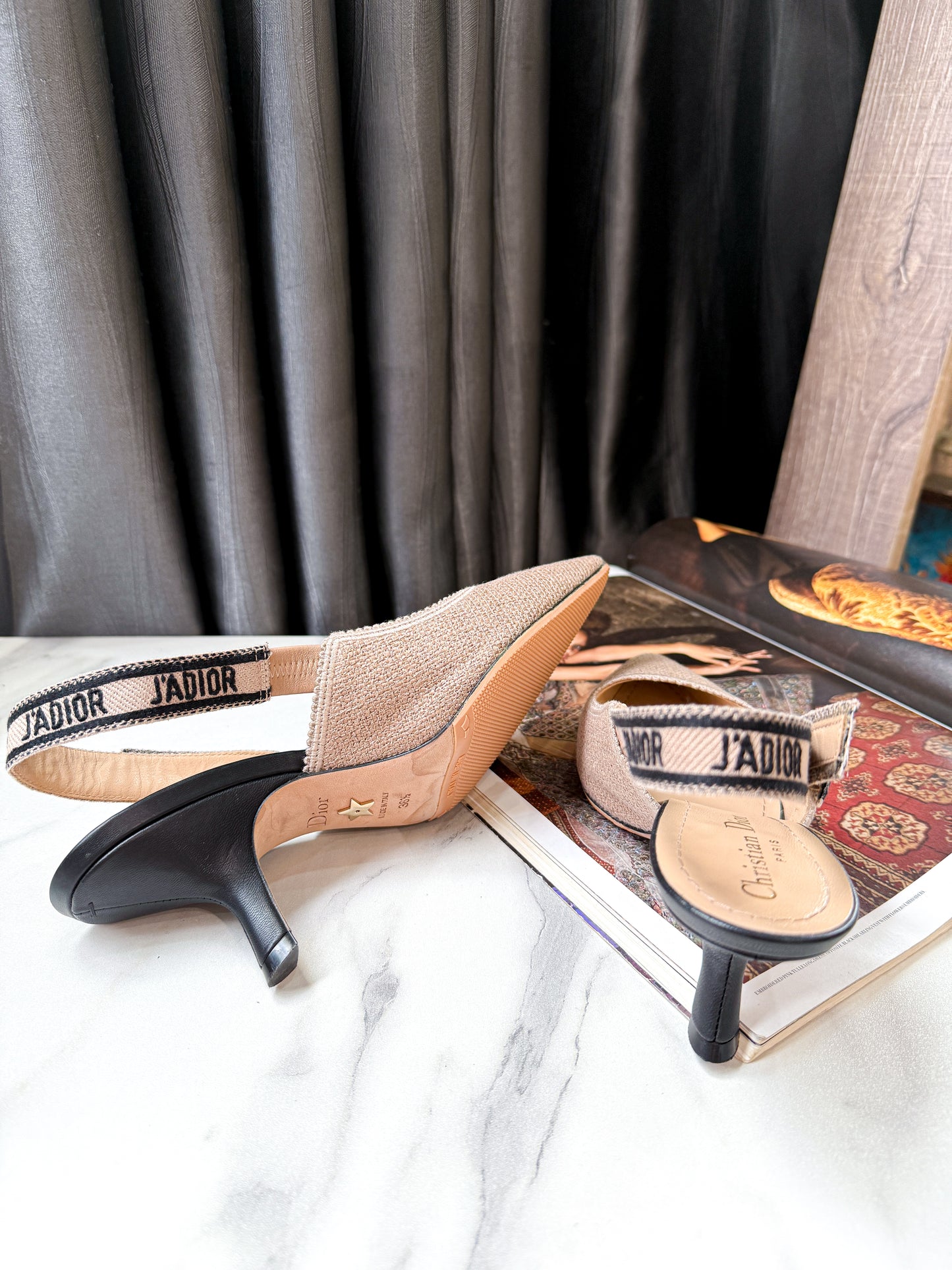 Slingback Dior Nude Trầm Size 36.5