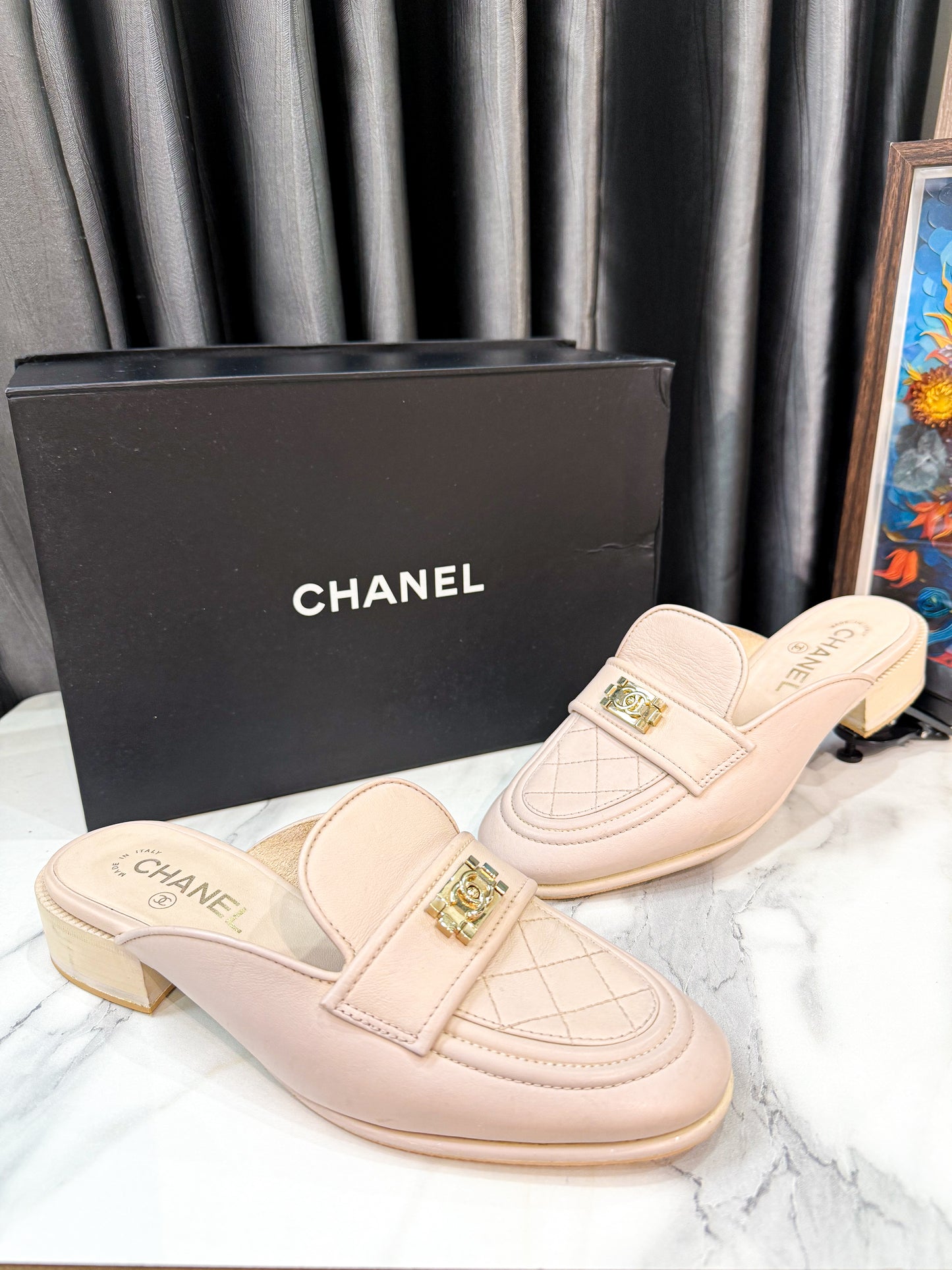 Sục Chanel Begie Size 38