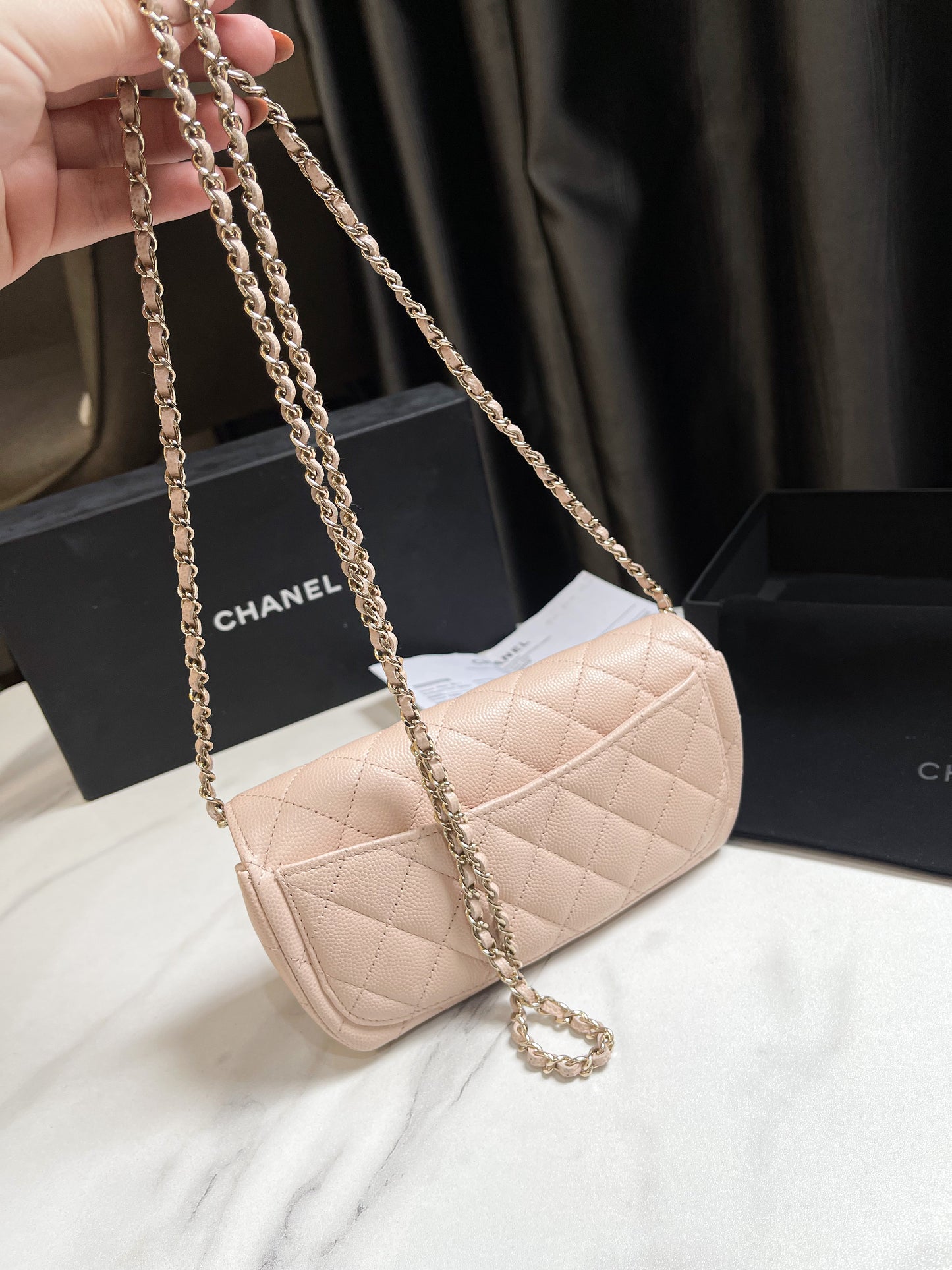 Chanel Crossbody Bag Caviar Begie