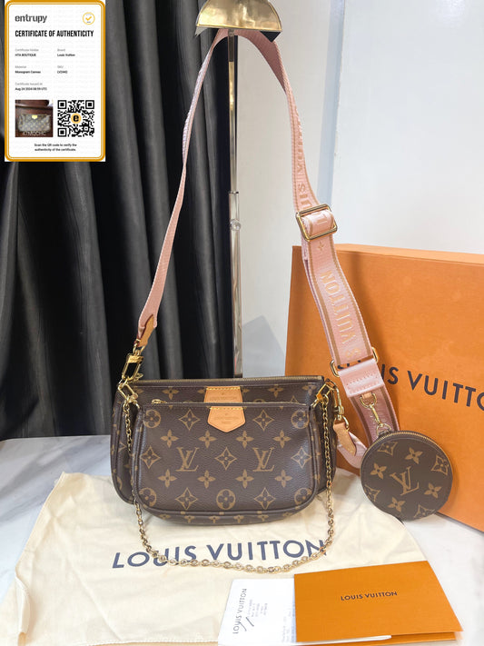 A LV Set Multi Strap Hồng