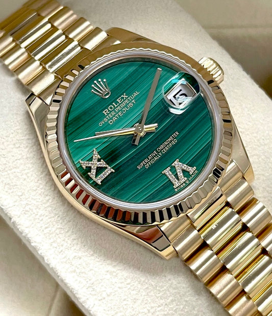 Đồng Hồ Rolex Datejust 31mm 278278 Yellow Gold Mặt Xanh Lục Bảo