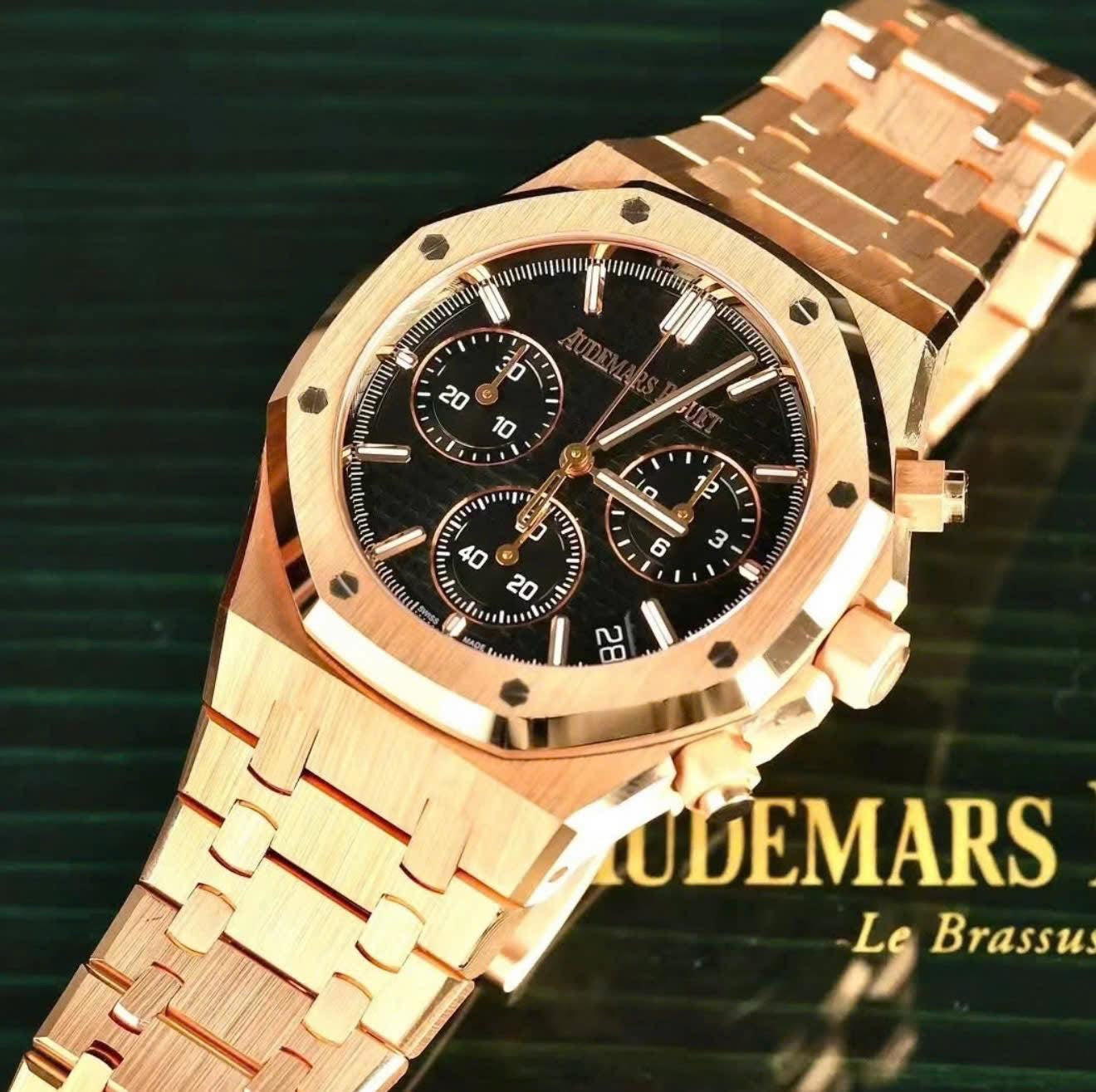 Đồng Hồ Audemars Piguet Royal Oak 26240OR Black Dial Full Gold