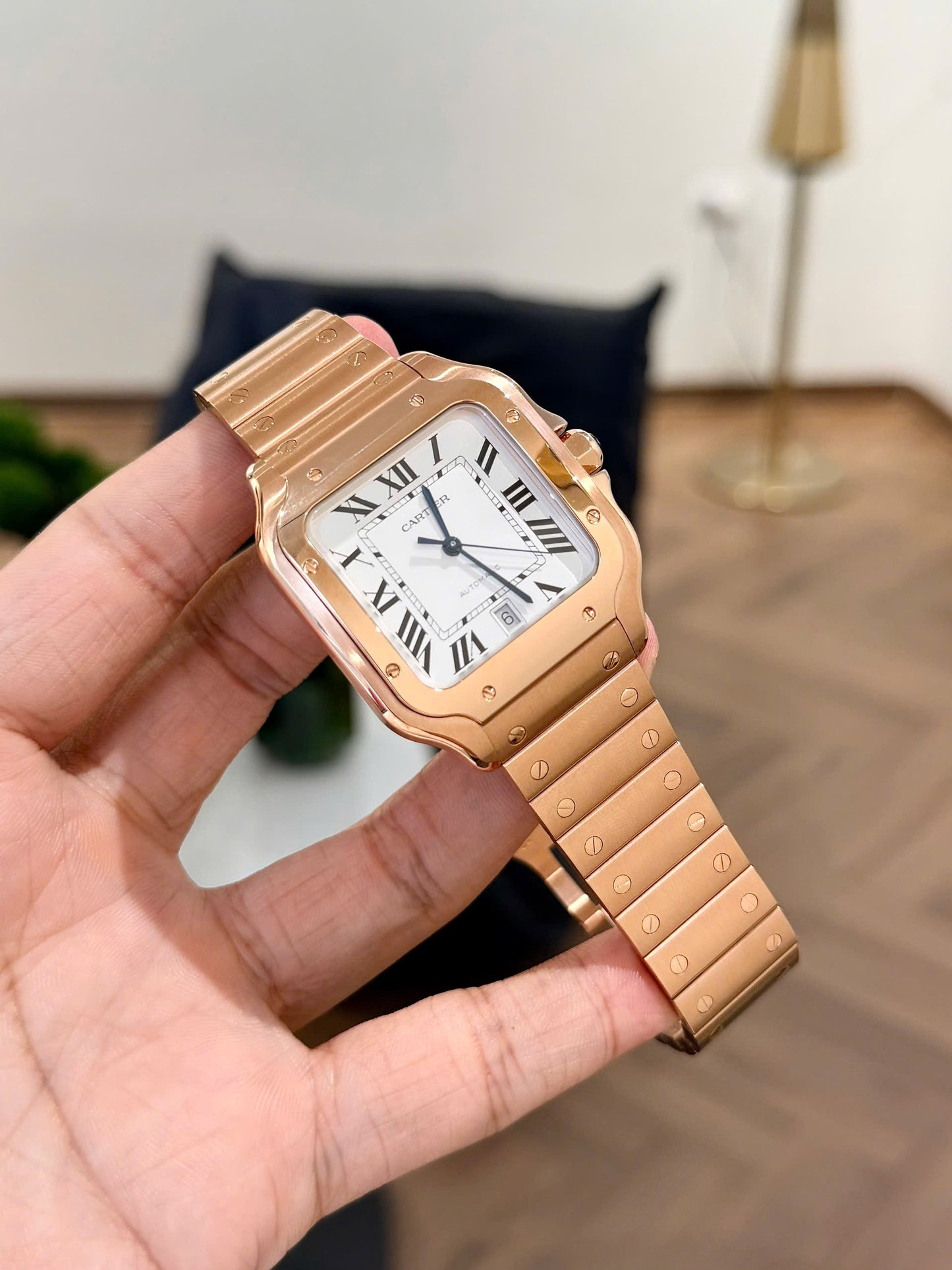 Đồng Hồ Cartier Santos WGSA0018 Rose Gold Size L