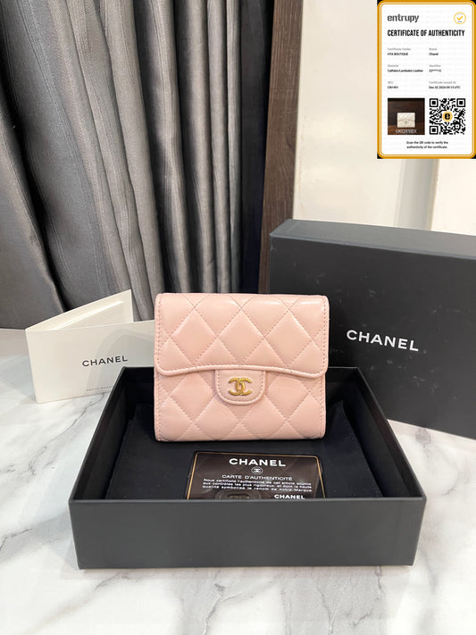 Ví Gấp Chanel Hồng