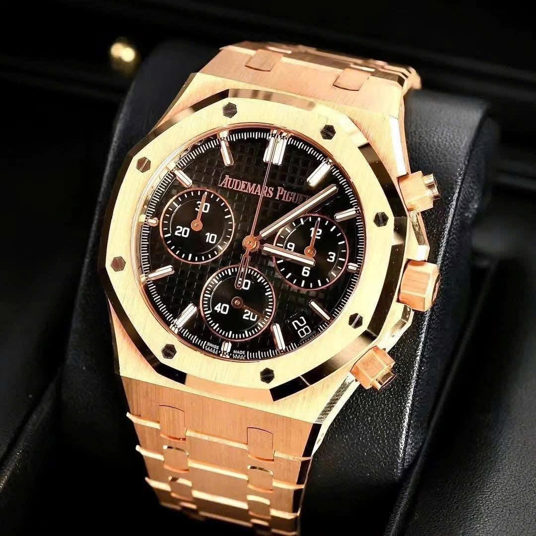Đồng Hồ Audemars Piguet Royal Oak 26240OR Black Dial Full Gold