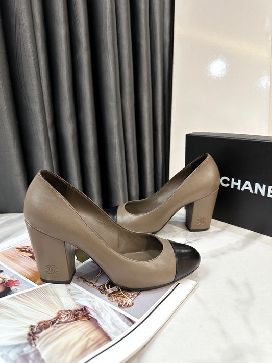 Giày Chanel Gót Trụ Size 37.5C