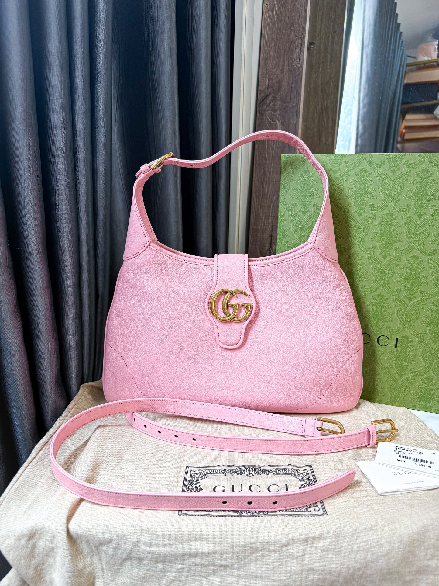 A A Gucci Jackie Hồng New