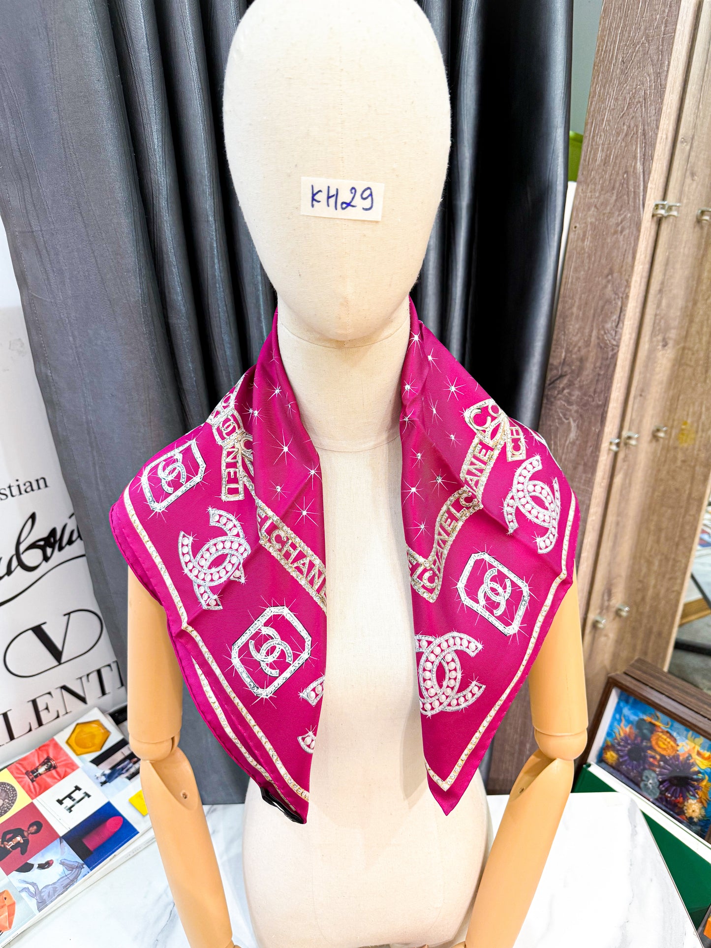 Khăn Lụa Chanel Khổ 65x65 6/11