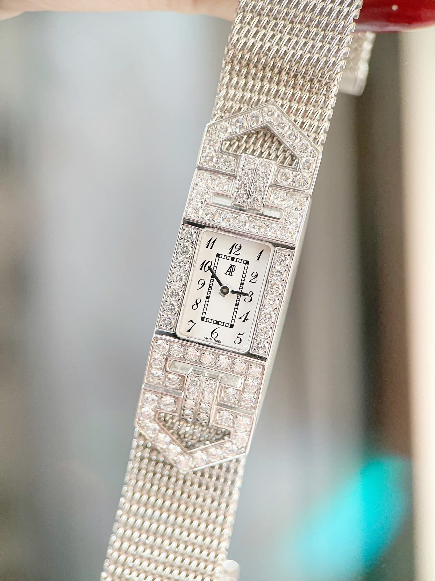 Đồng Hồ Audemars Piguet Charleston White Gold Diamonds Zin