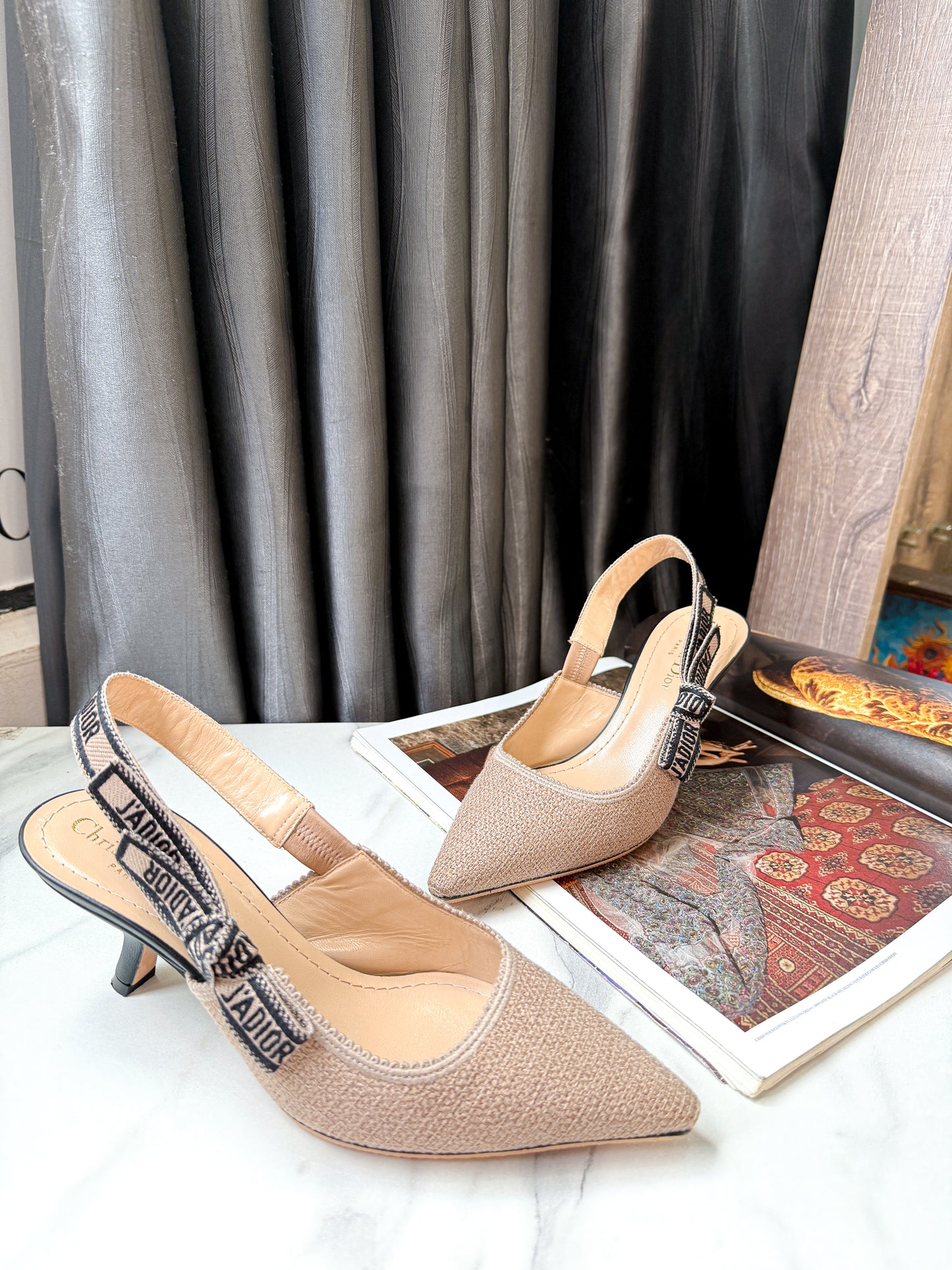 Slingback Dior Nude Trầm Size 36.5