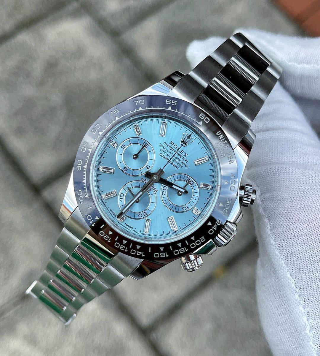 Đồng Hồ Rolex Daytona 116506A Baguette 40mm Ice Blue