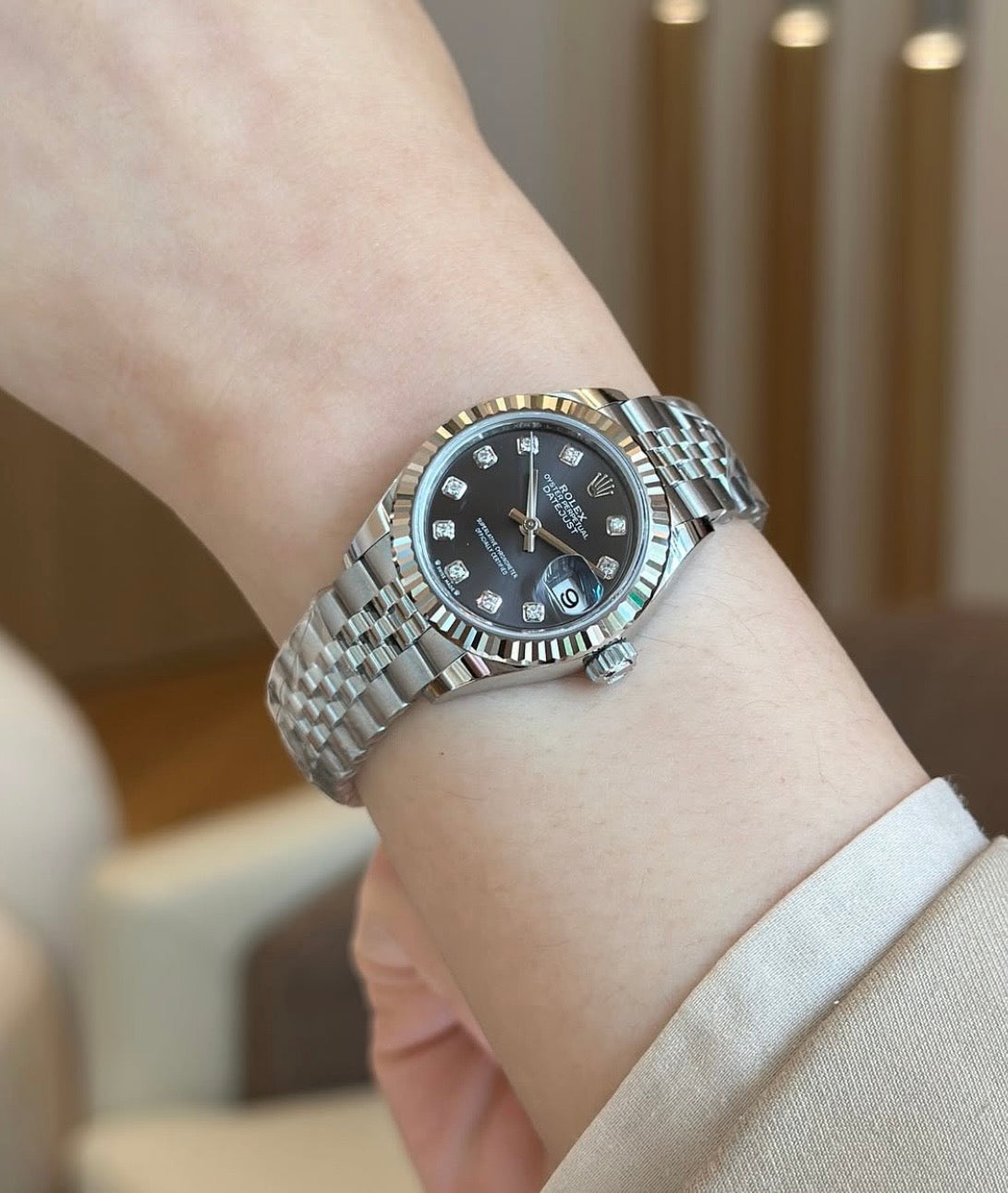Đồng Hồ Rolex Datejust 279174 Dark Grey Size 28mm