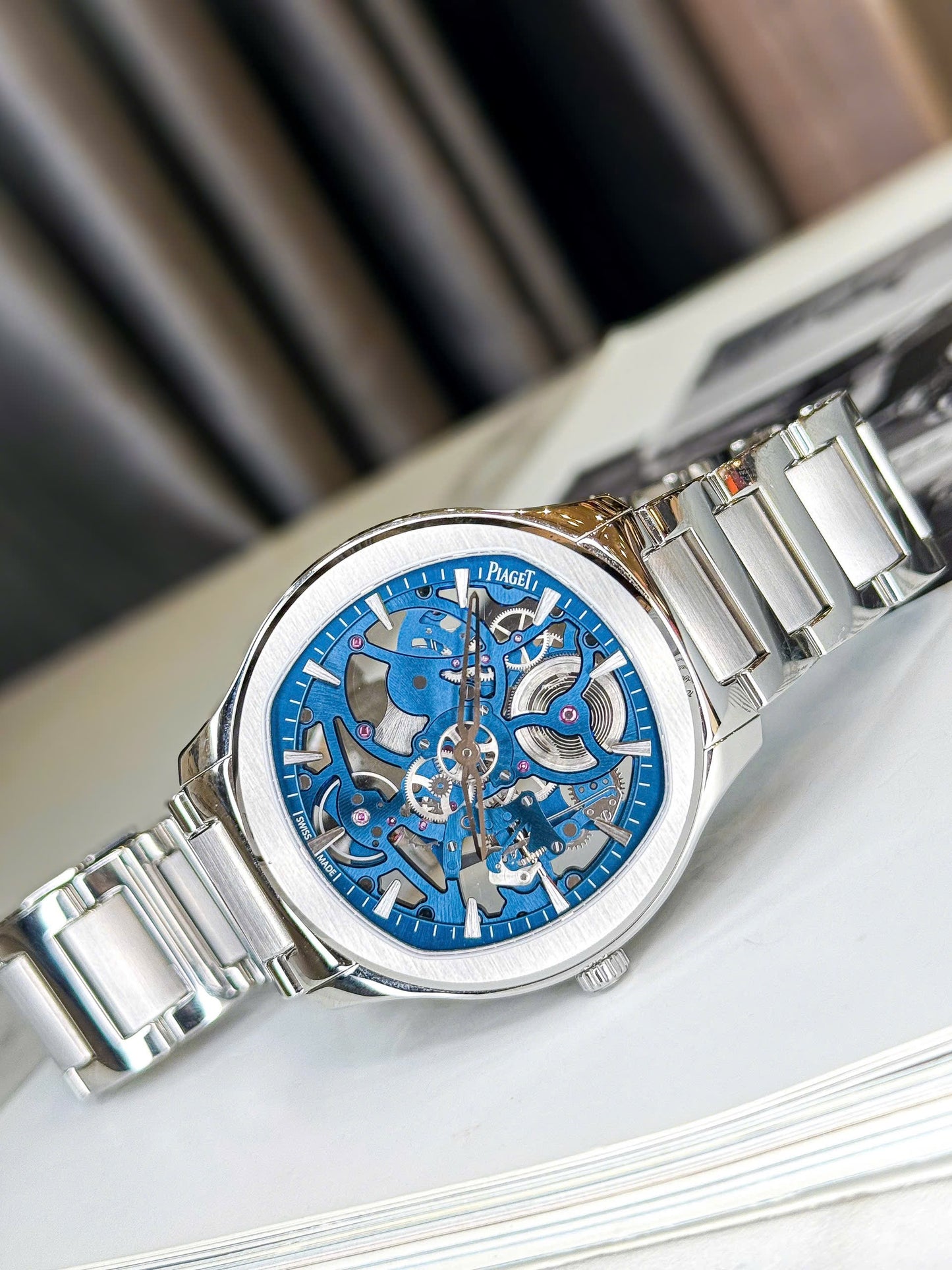 Đồng Hồ Piaget Polo Skeleton Blue 42mm