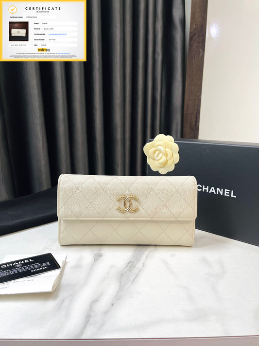 Ví Dài Chanel Trắng