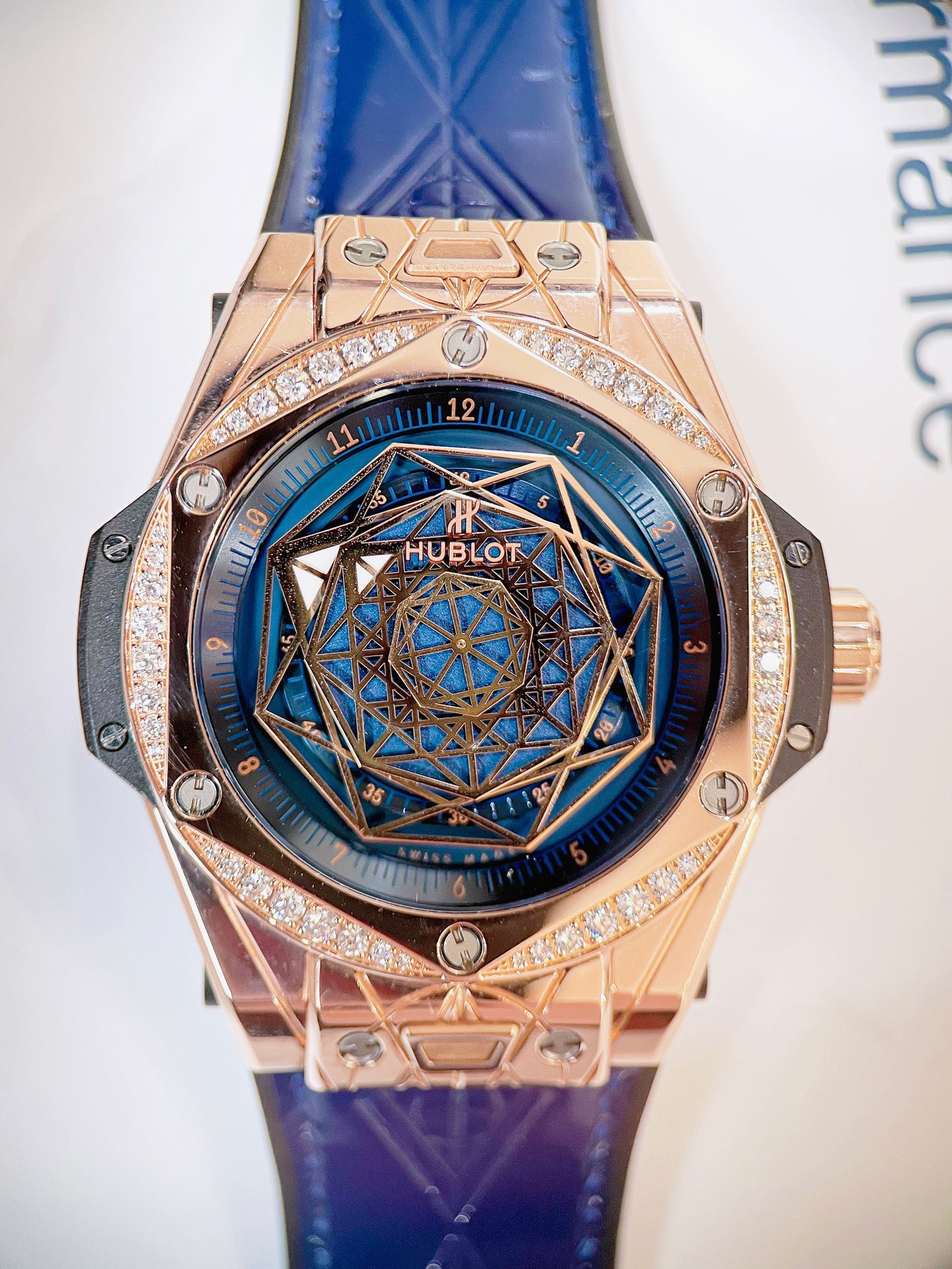 Đồng Hồ Hublot Sang Bleu King Gold Blue Limited 100pcs