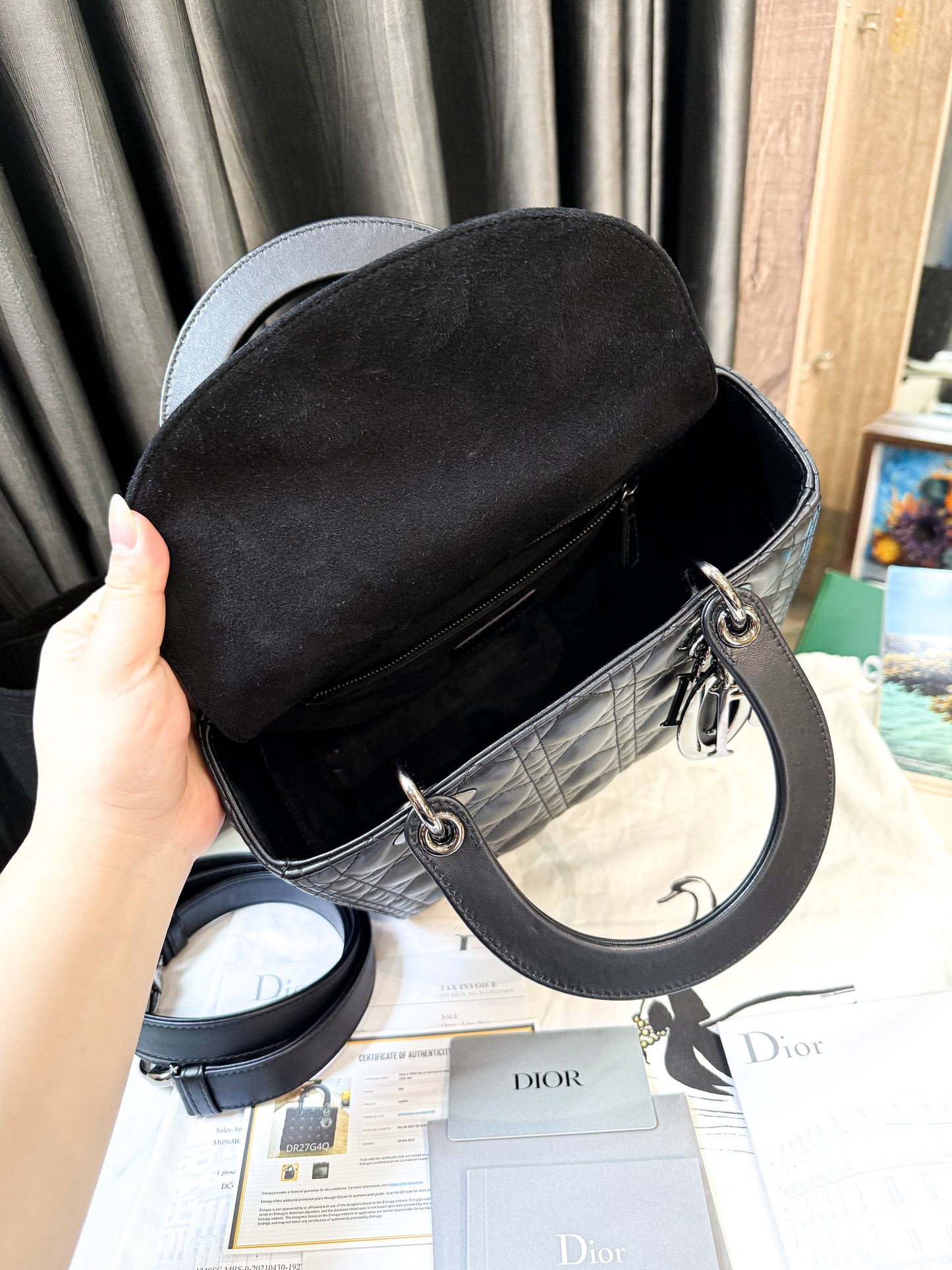 A A Dior Lady Size M Đen