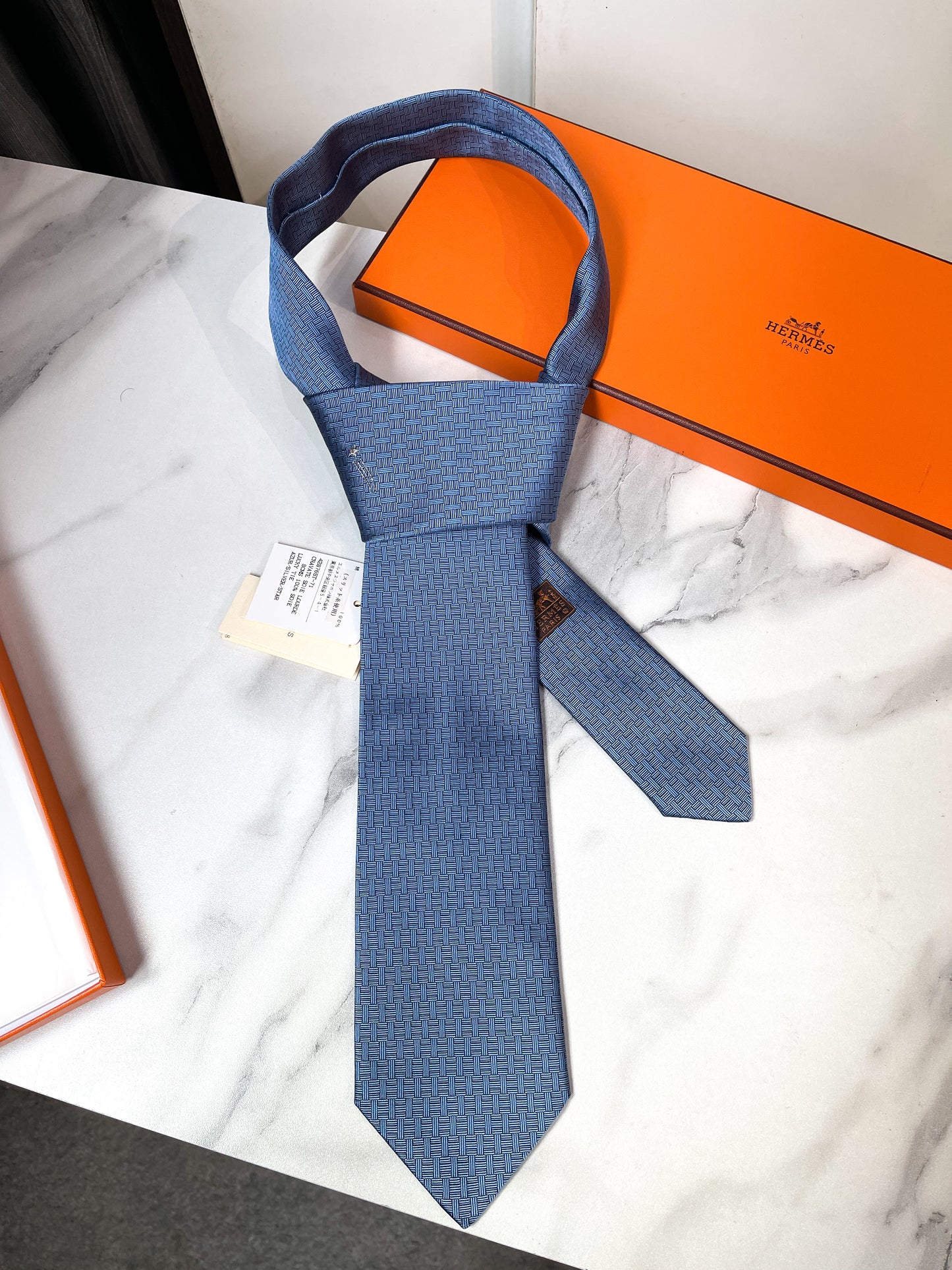 Cà Vạt Hermes Xanh New