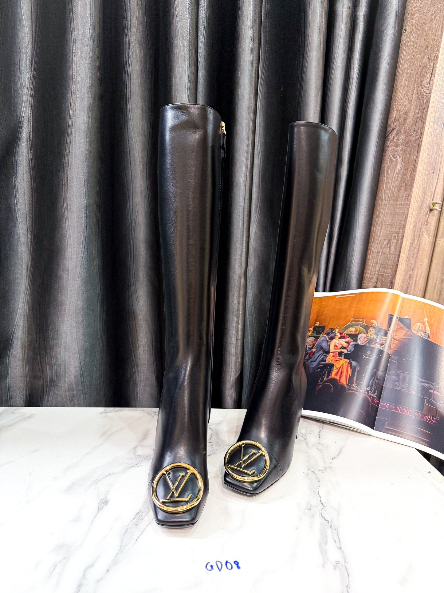 Boot Cao Cổ LV Đen Size 36