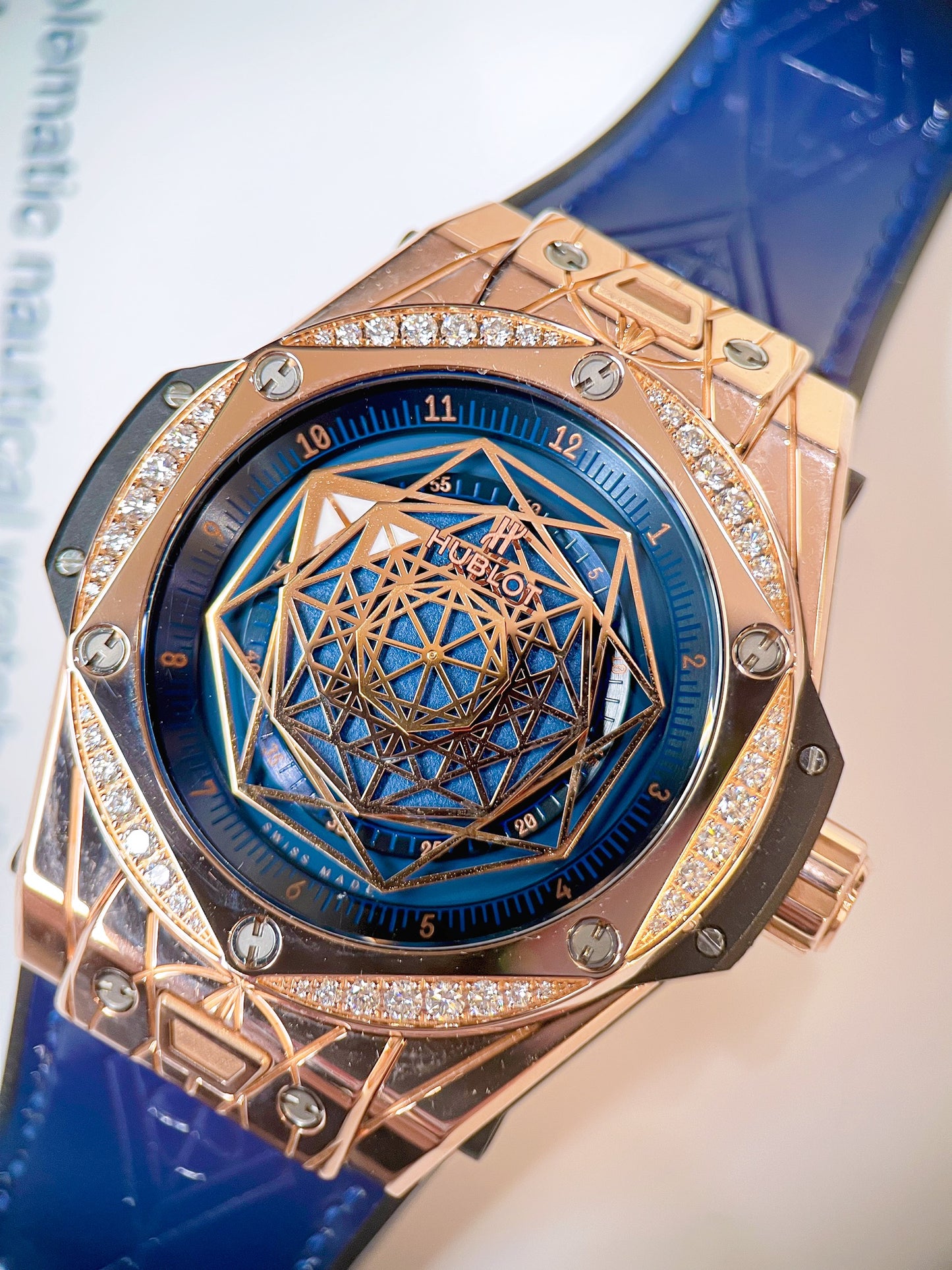 Đồng Hồ Hublot Sang Bleu King Gold Blue Limited 100pcs