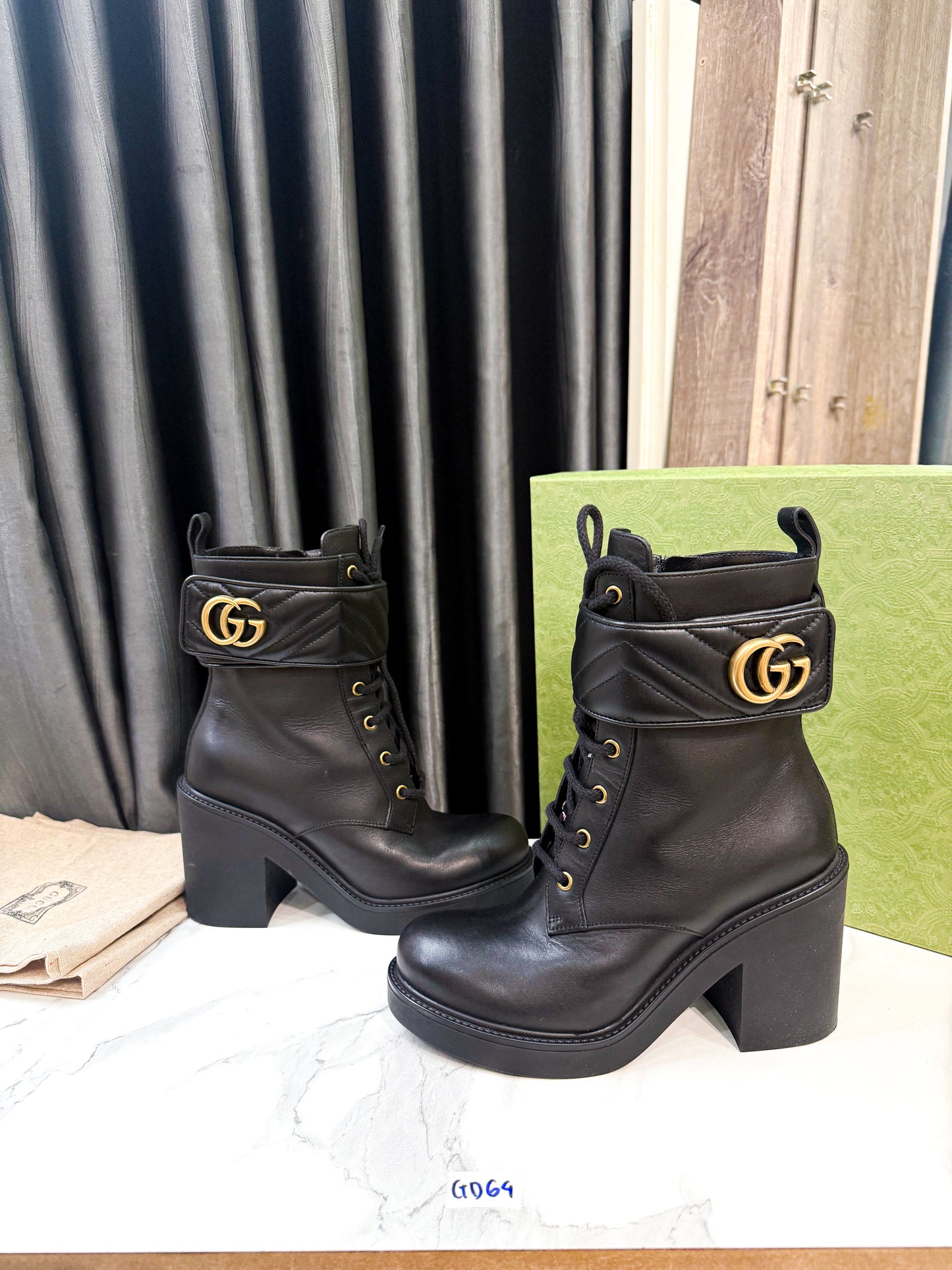 Boot Gucci Đen Size 37.5 GD64